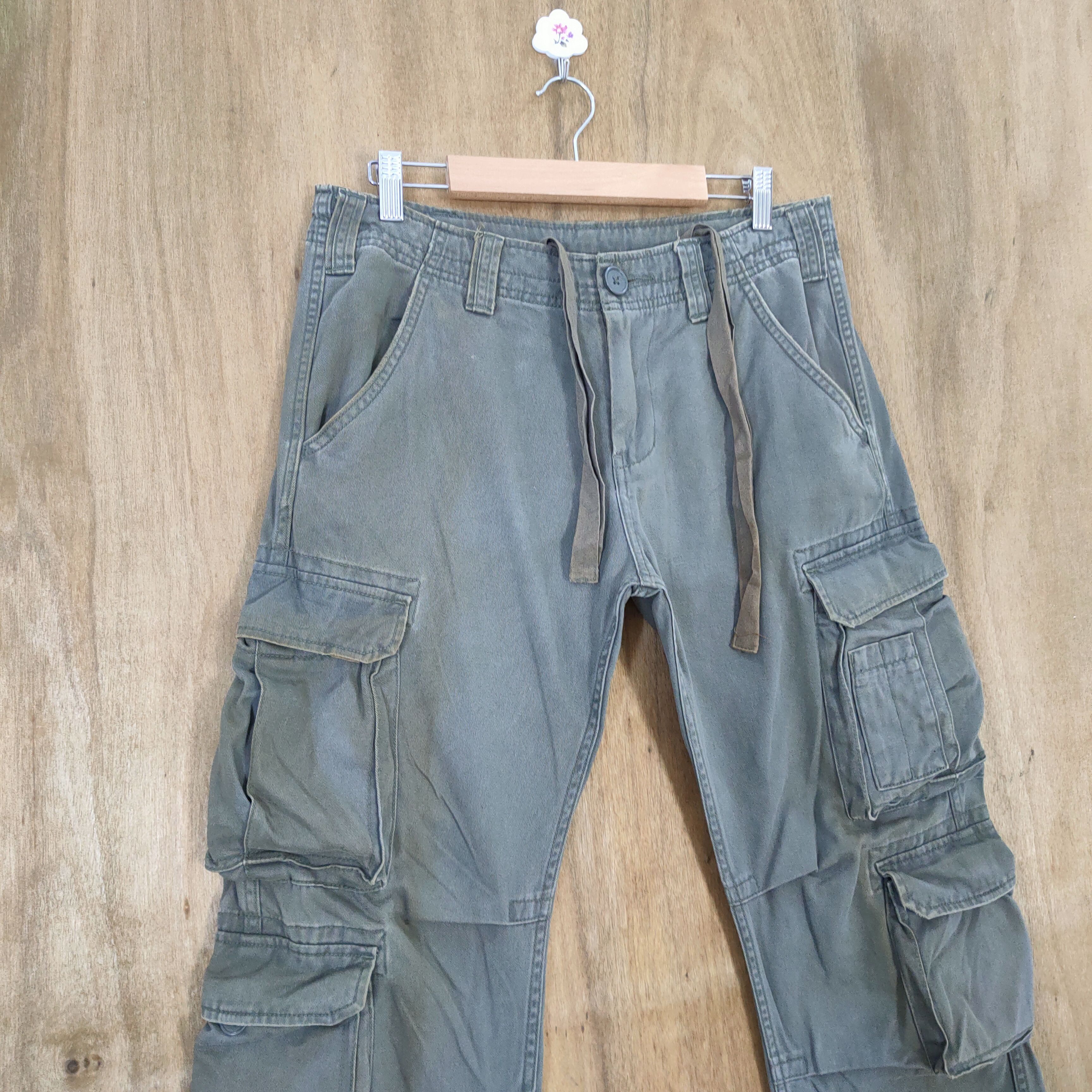 Japanese Brand VINTAGE LOST POINT FADED RUSTY CARGO PANTS Size US 32 / EU 48 - 6 Thumbnail