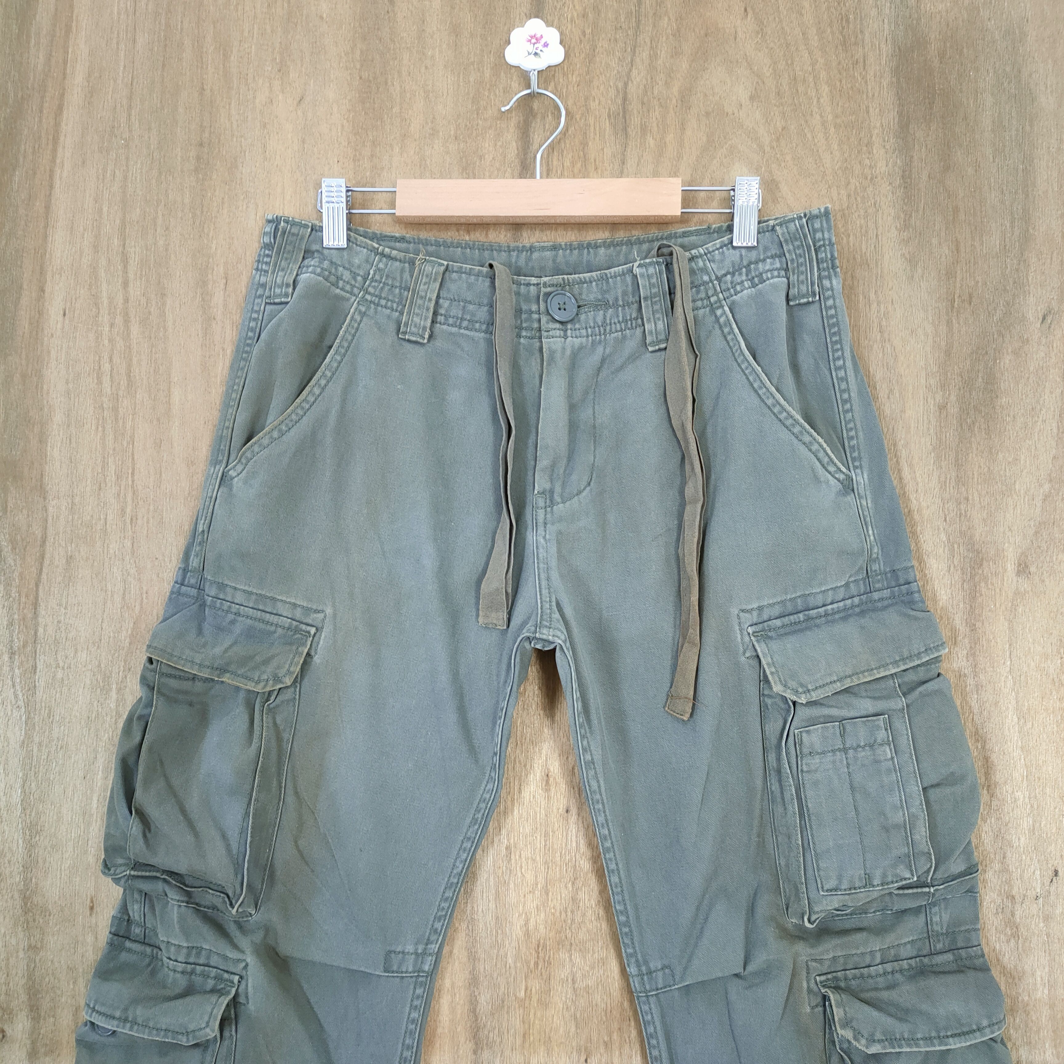 Japanese Brand VINTAGE LOST POINT FADED RUSTY CARGO PANTS Size US 32 / EU 48 - 2 Thumbnail