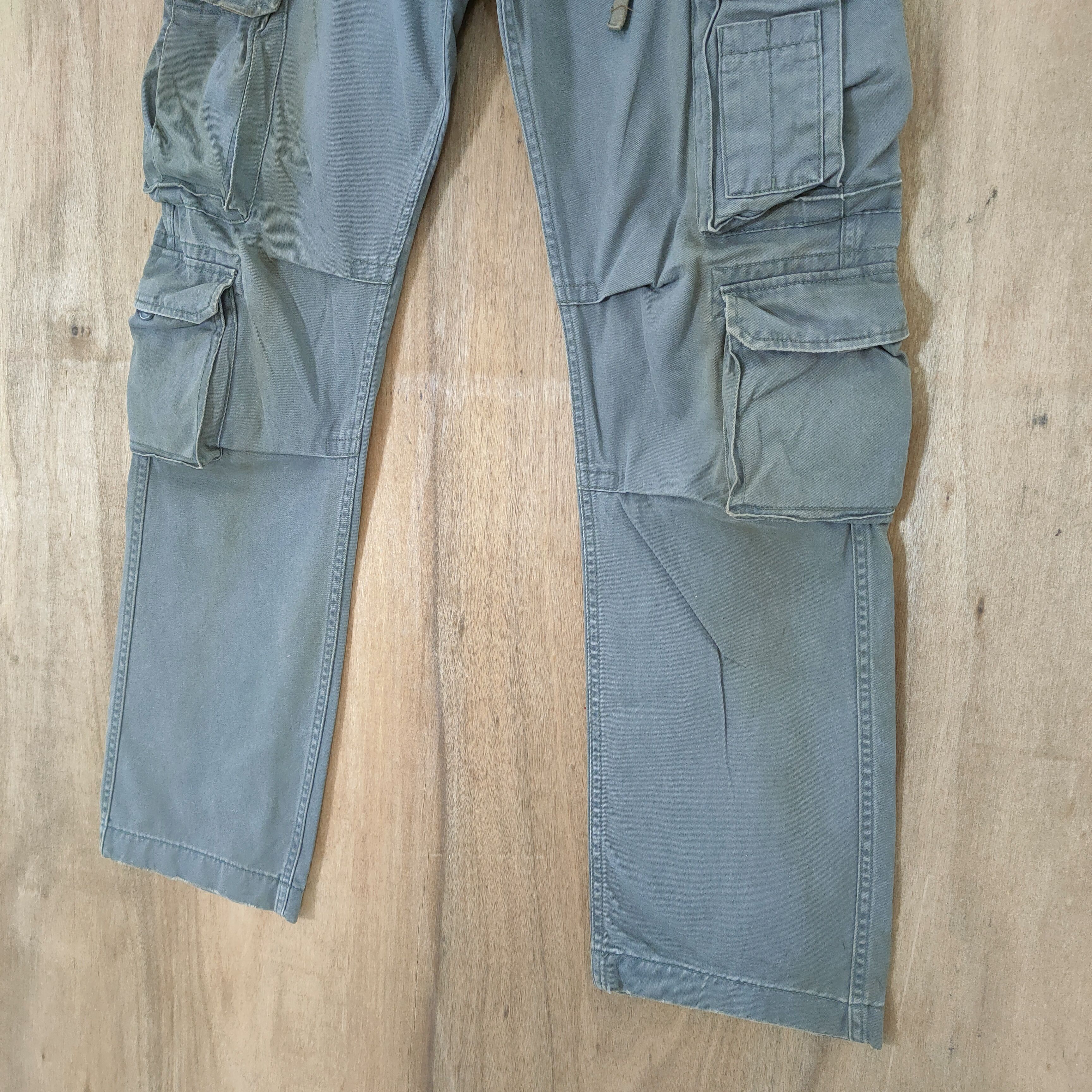 Japanese Brand VINTAGE LOST POINT FADED RUSTY CARGO PANTS Size US 32 / EU 48 - 7 Thumbnail