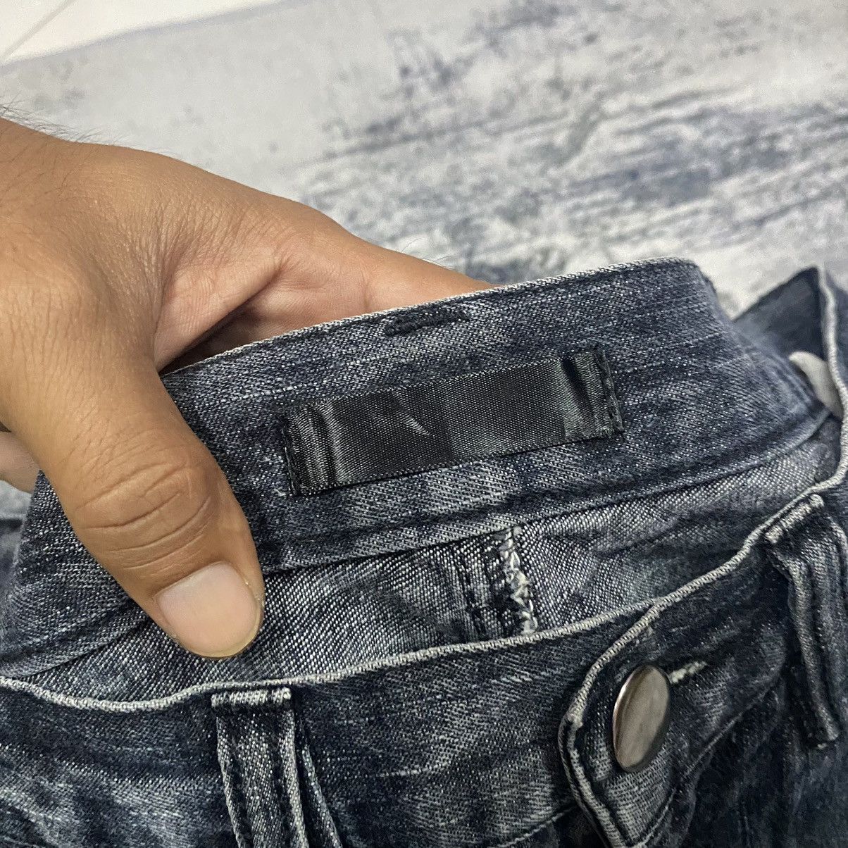 Japanese Brand Vintage Japanese Lightning Design Distressed Jeans Size US 31 - 4 Thumbnail