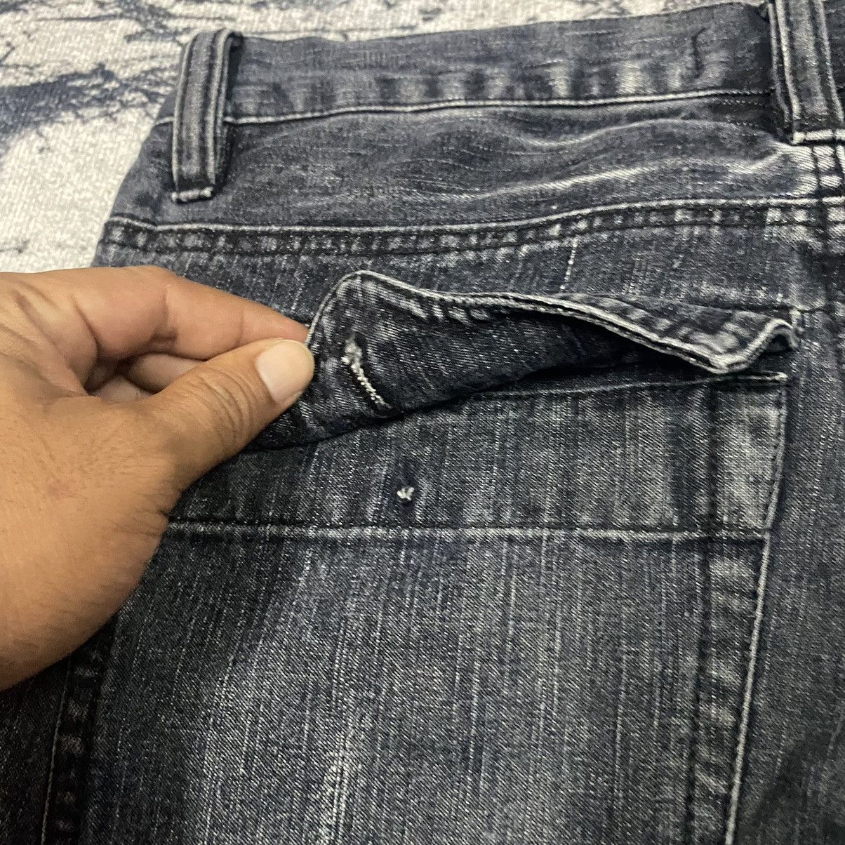 Japanese Brand Vintage Japanese Lightning Design Distressed Jeans Size US 31 - 11 Thumbnail