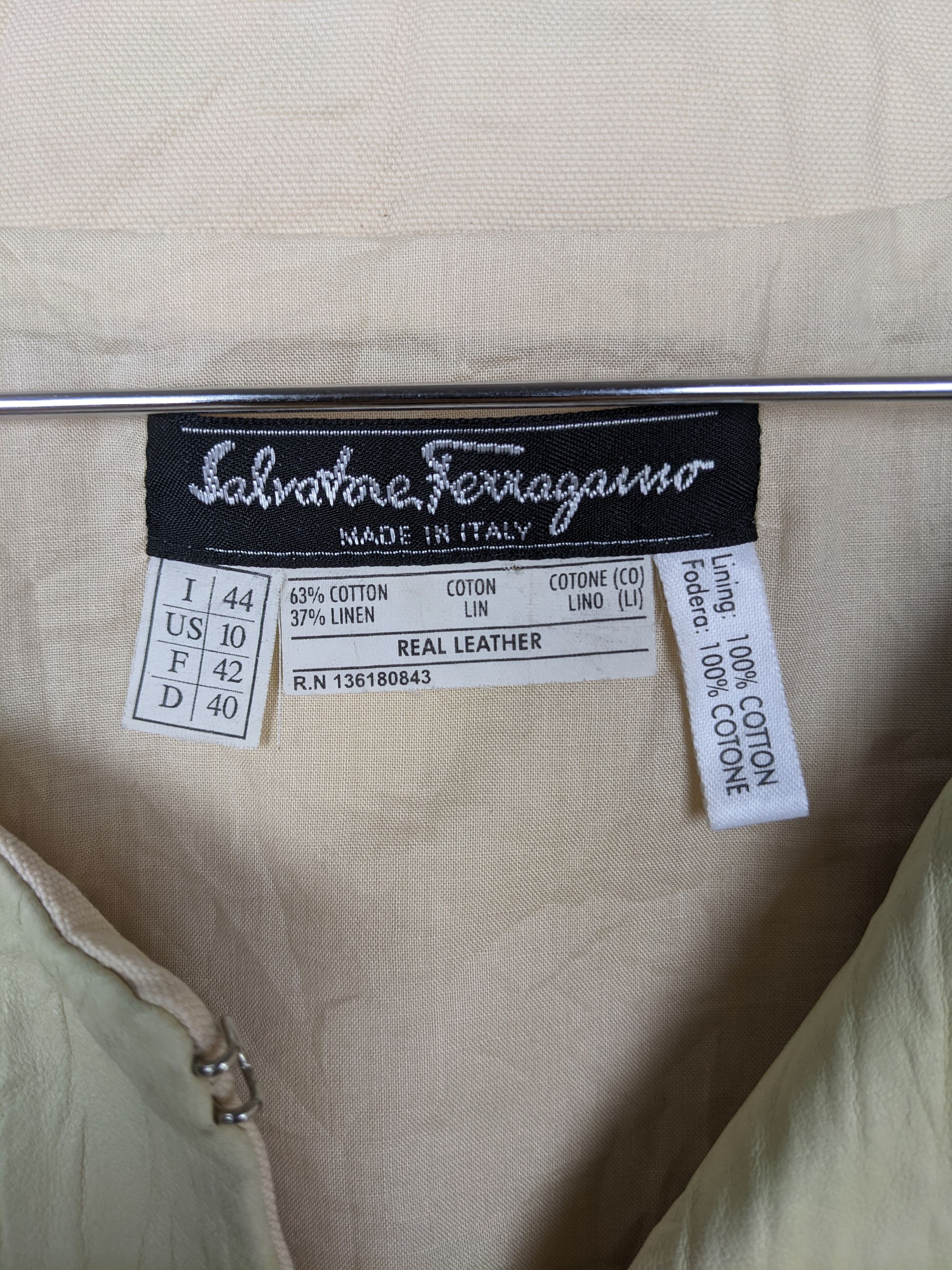 Salvatore Ferragamo Vintage Salvatore Ferragamo Semi Leather Lining Jacket Size M / US 6-8 / IT 42-44 - 9 Thumbnail