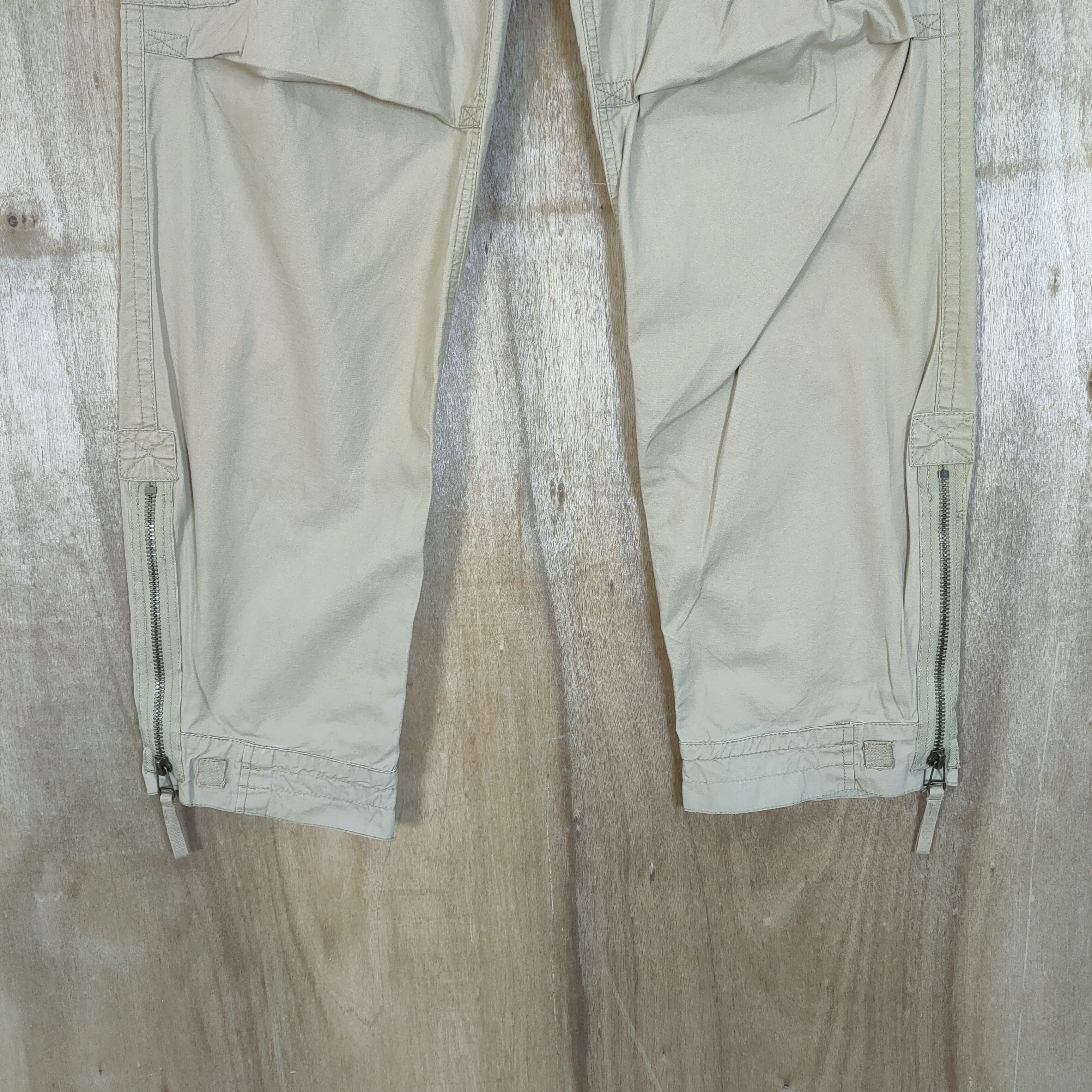 Abercrombie & Fitch VINTAGE CARGO PANTS ZIPPER OPEN LEG Size US 32 / EU 48 - 5 Thumbnail