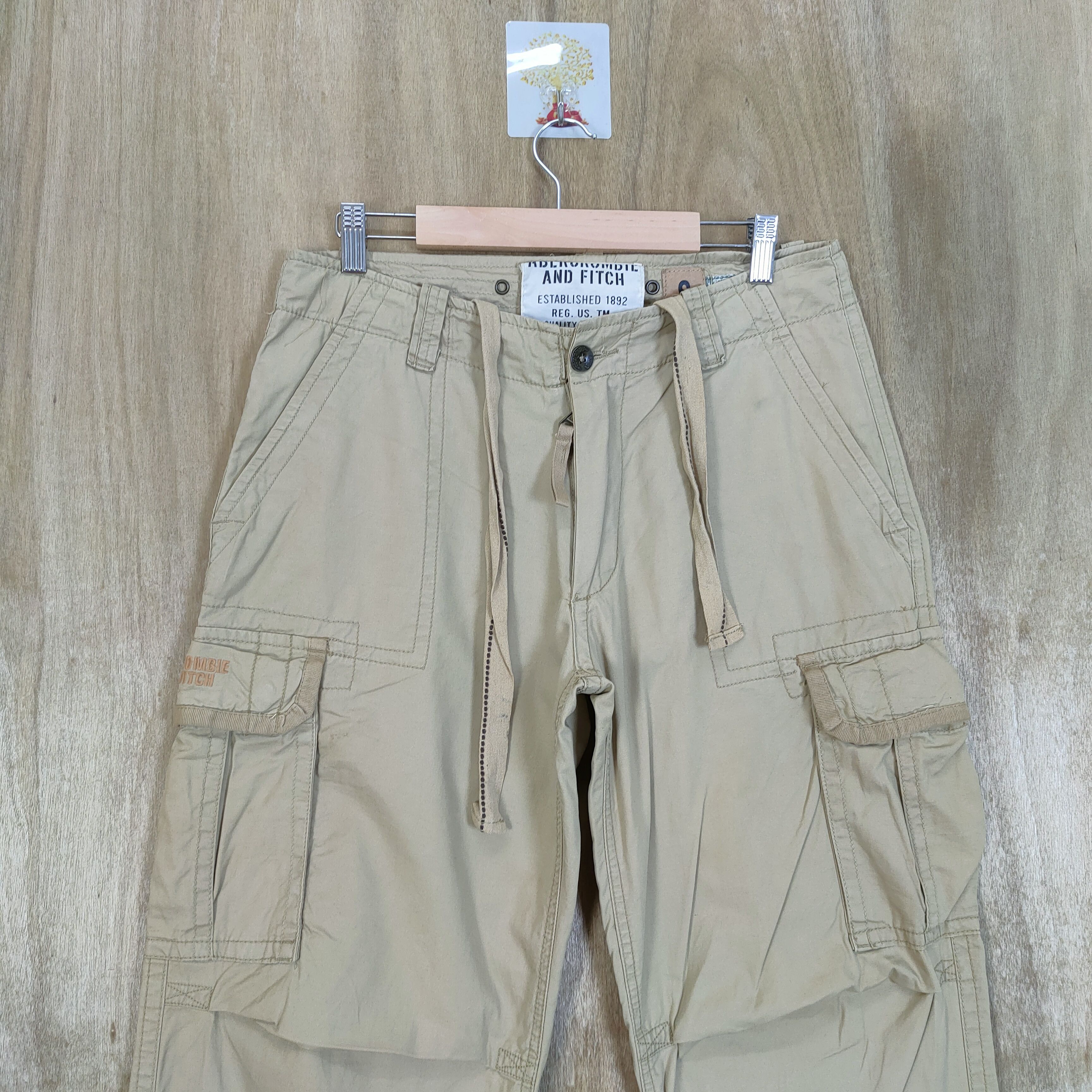 Abercrombie & Fitch VINTAGE CARGO PANTS ZIPPER OPEN LEG Size US 32 / EU 48 - 3 Thumbnail
