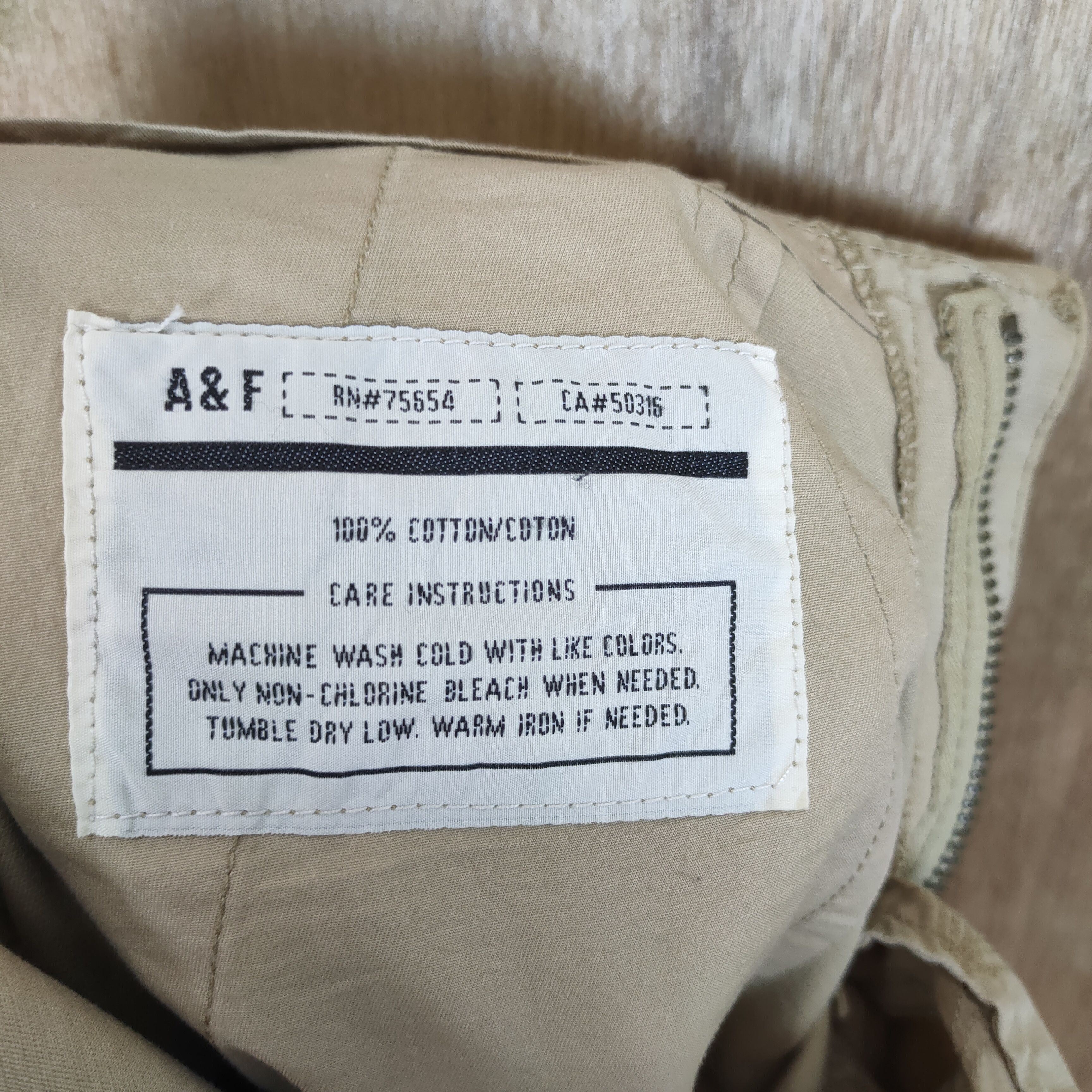 Abercrombie & Fitch VINTAGE CARGO PANTS ZIPPER OPEN LEG Size US 32 / EU 48 - 13 Thumbnail