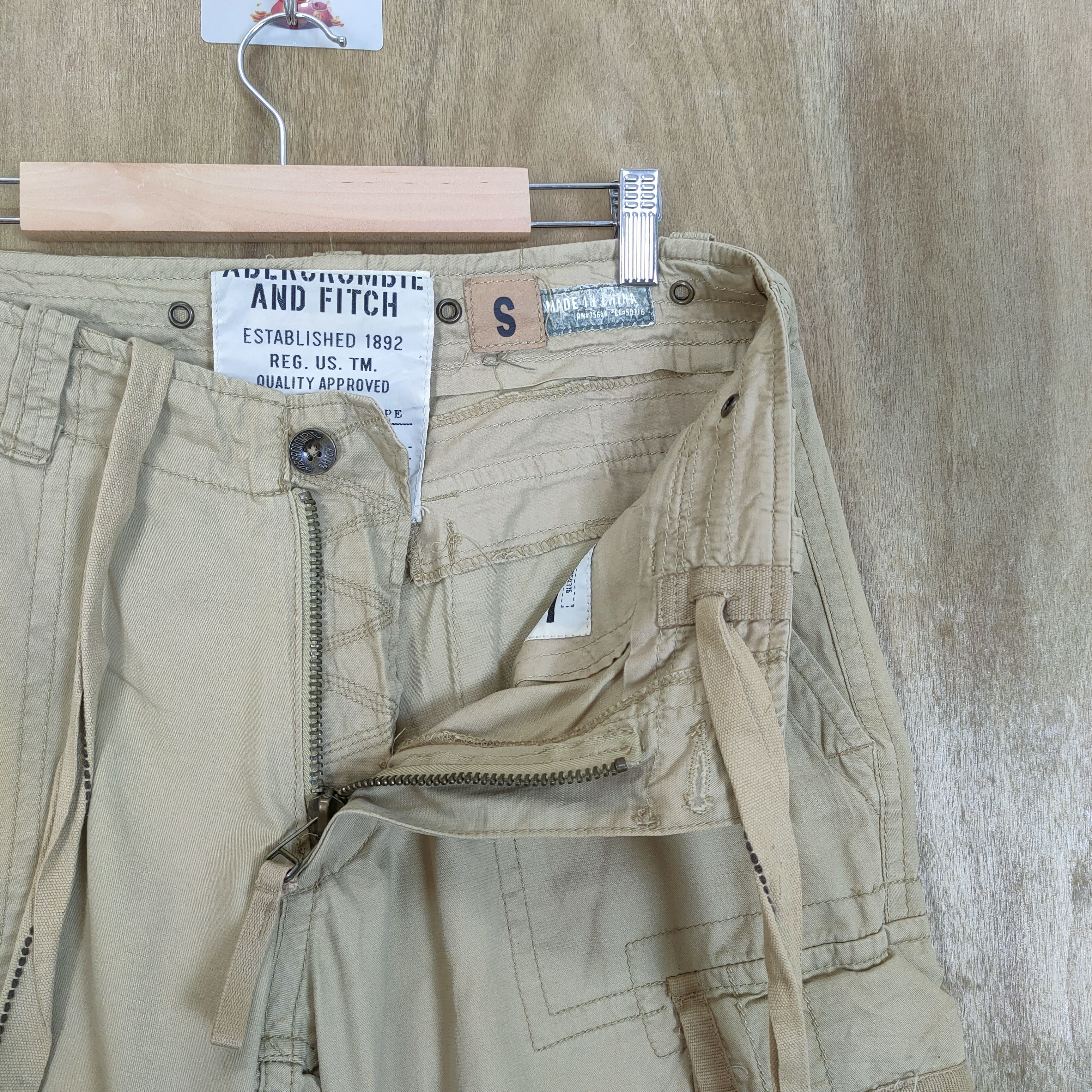 Abercrombie & Fitch VINTAGE CARGO PANTS ZIPPER OPEN LEG Size US 32 / EU 48 - 7 Thumbnail