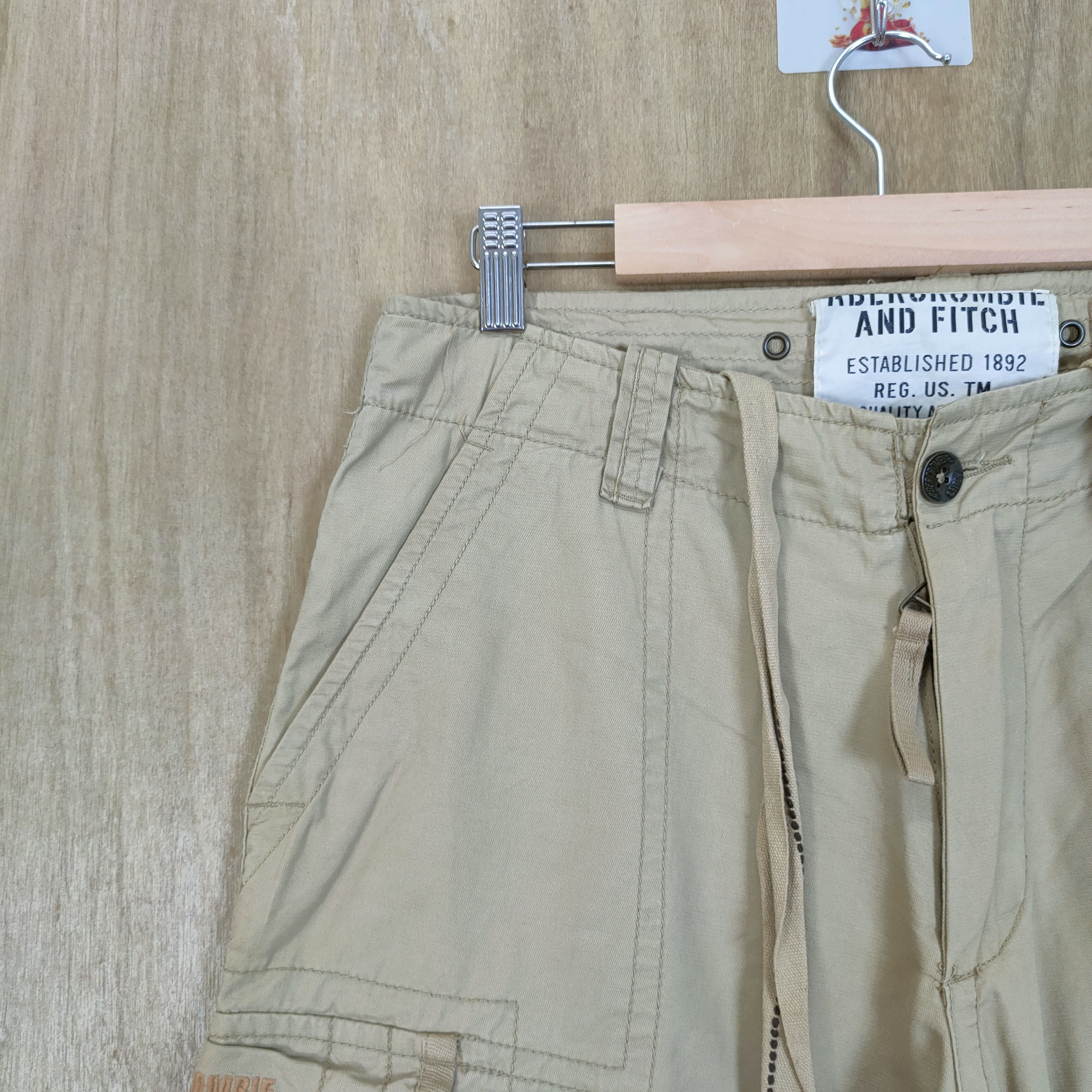 Abercrombie & Fitch VINTAGE CARGO PANTS ZIPPER OPEN LEG Size US 32 / EU 48 - 8 Thumbnail