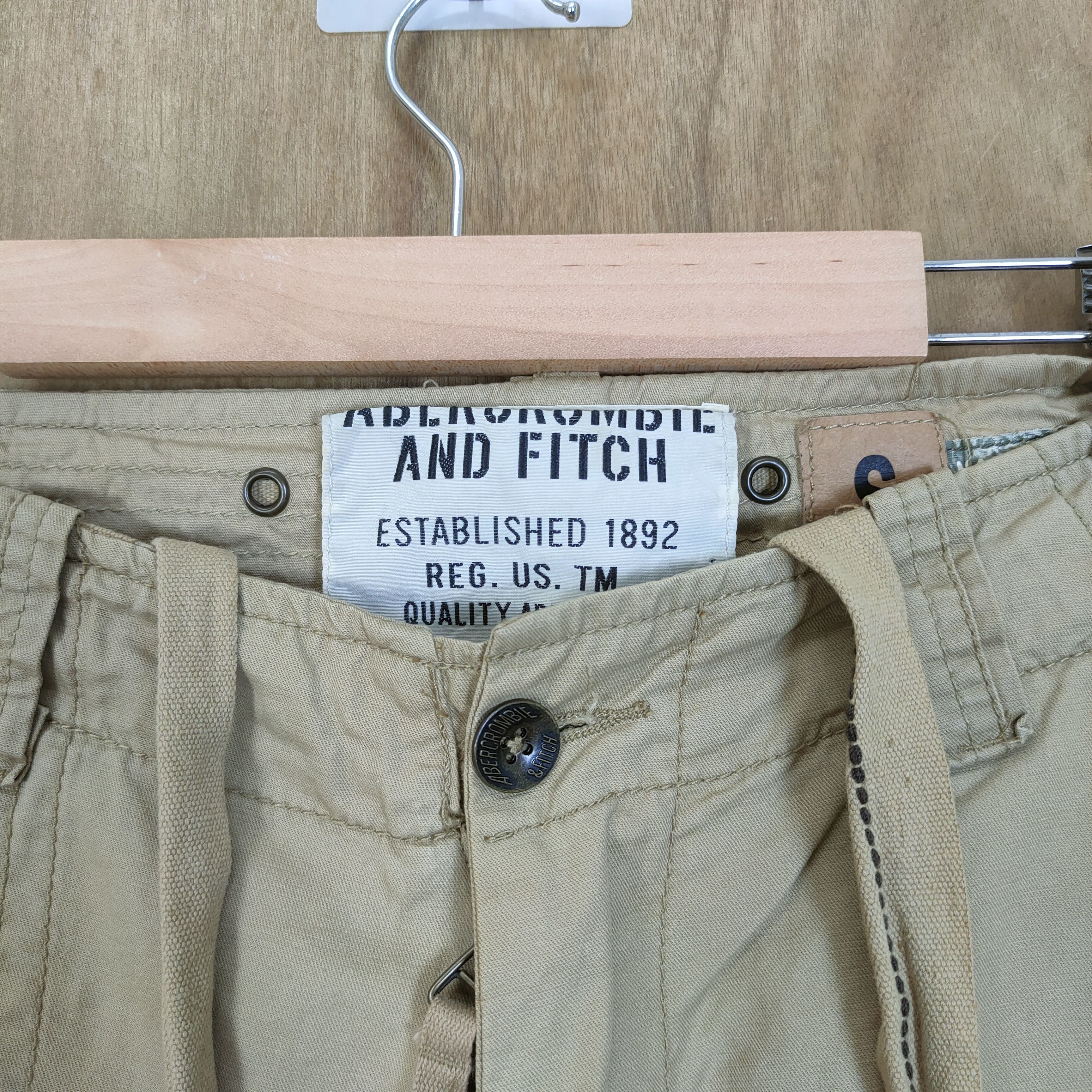 Abercrombie & Fitch VINTAGE CARGO PANTS ZIPPER OPEN LEG Size US 32 / EU 48 - 2 Thumbnail