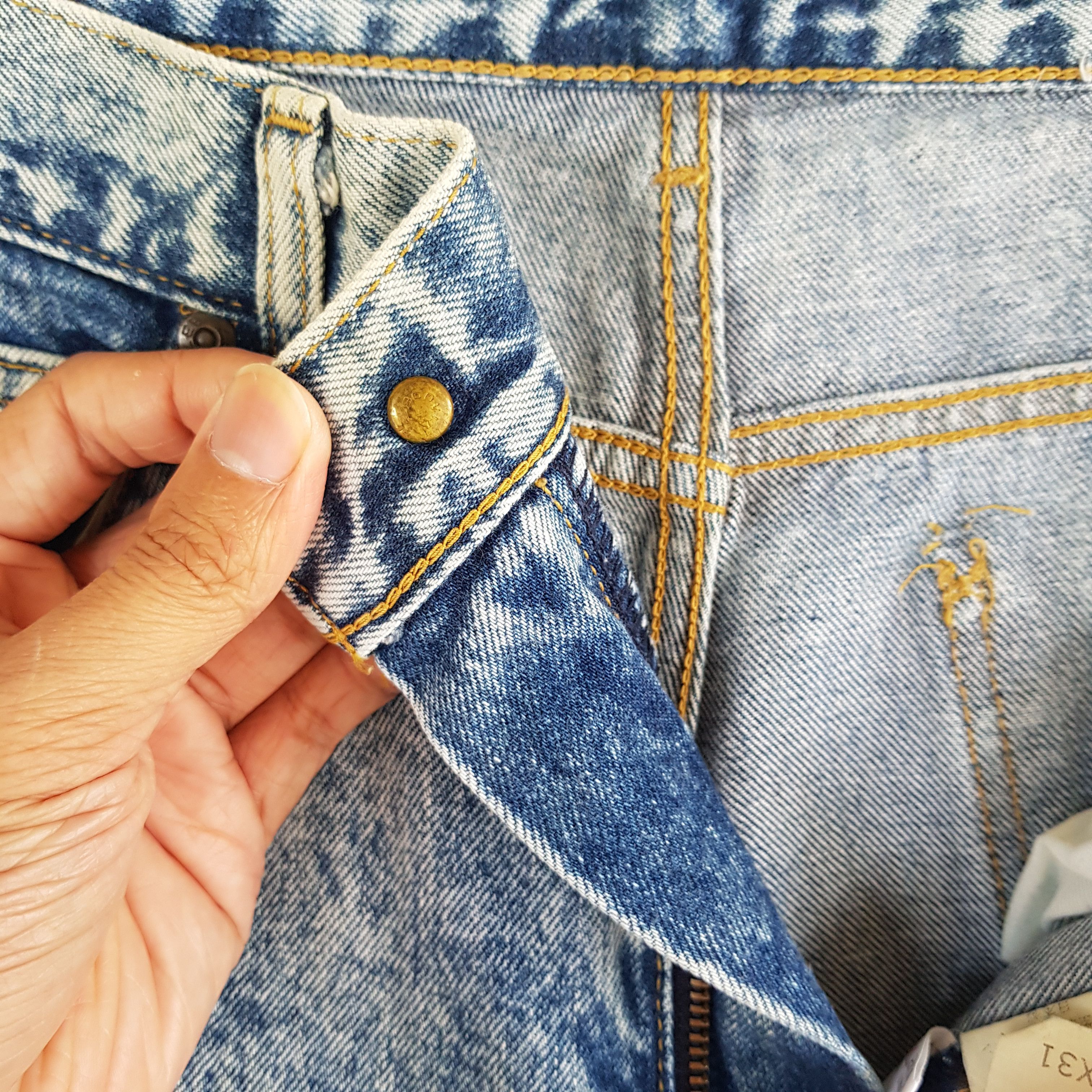 Lee Vintage Lee Acid Wash Jeans Lee Faded Light Wash Denim Size US 30 / EU 46 - 9 Thumbnail