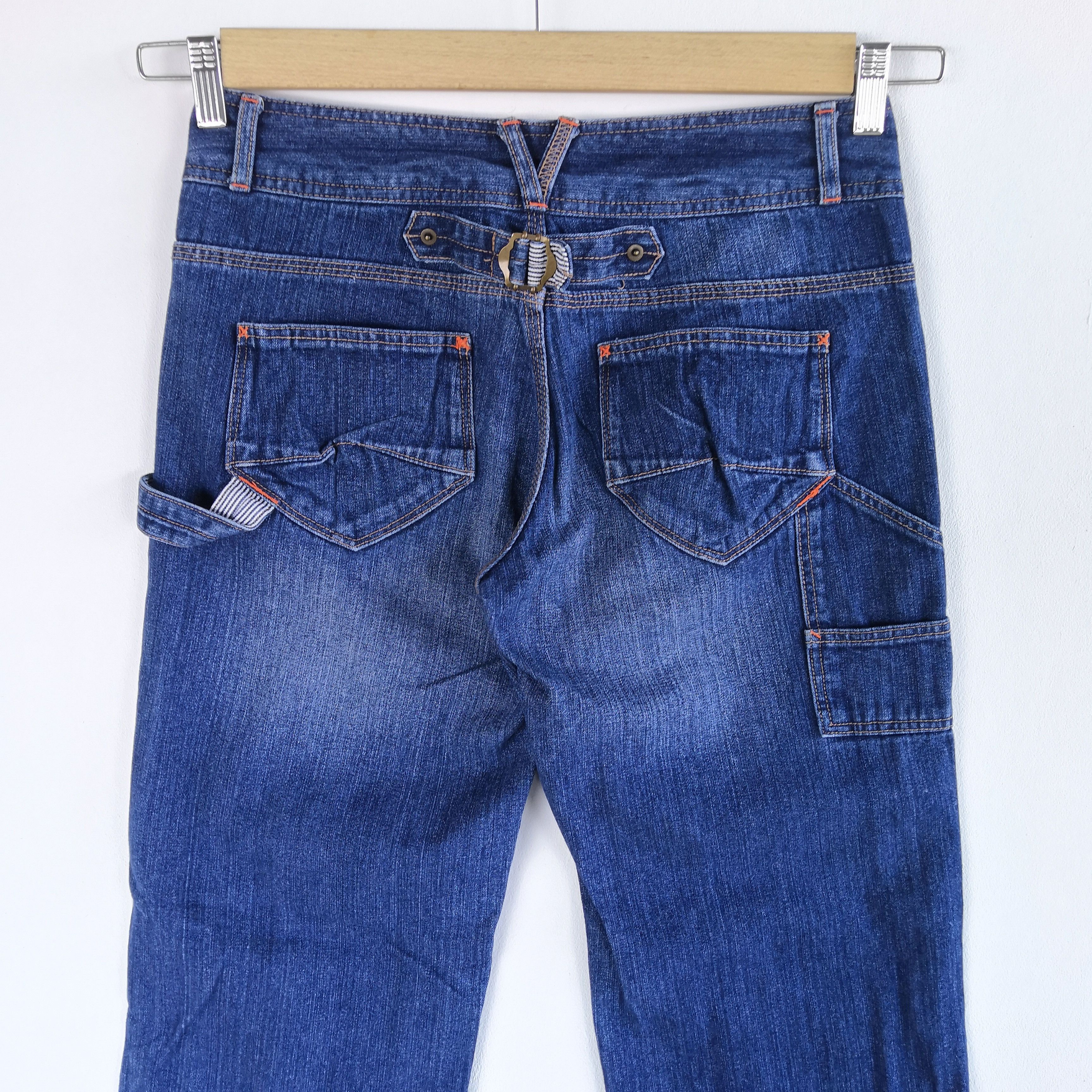 Japanese Brand Japanese Workers Cargo Pants Denim Buckle Back Pants Size 28" / US 6 / IT 42 - 6 Thumbnail