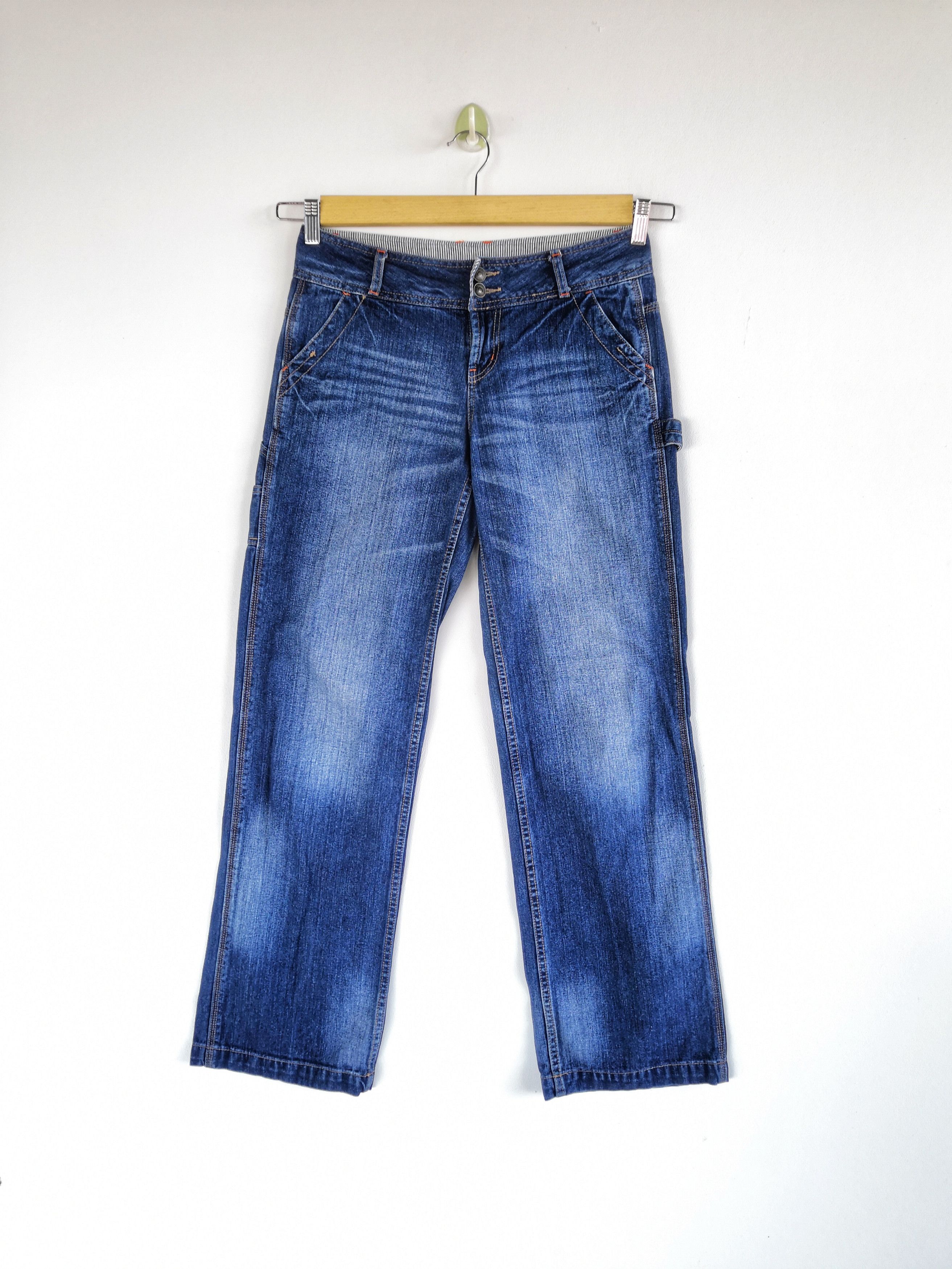 Japanese Brand Japanese Workers Cargo Pants Denim Buckle Back Pants Size 28" / US 6 / IT 42 - 2 Thumbnail