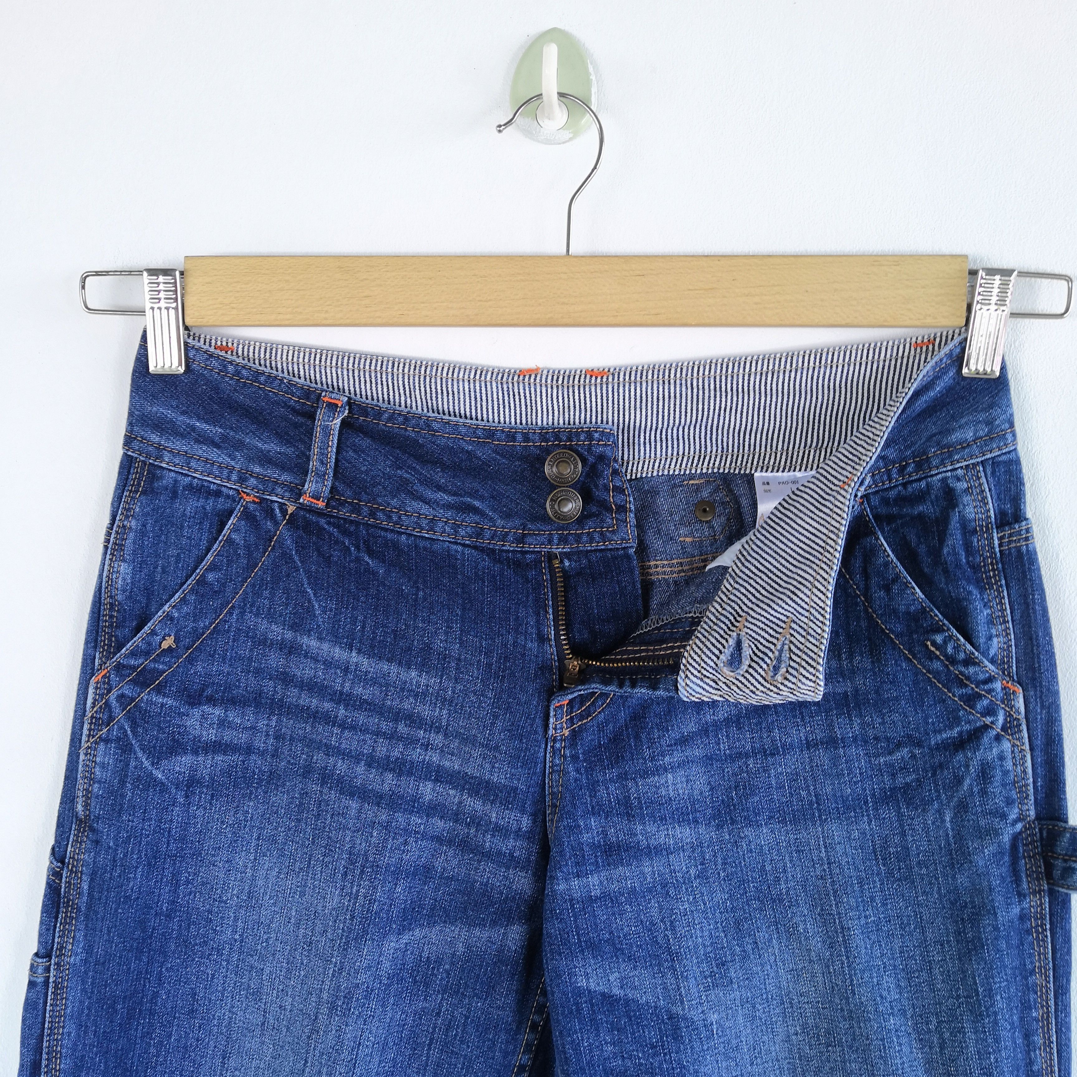 Japanese Brand Japanese Workers Cargo Pants Denim Buckle Back Pants Size 28" / US 6 / IT 42 - 9 Thumbnail