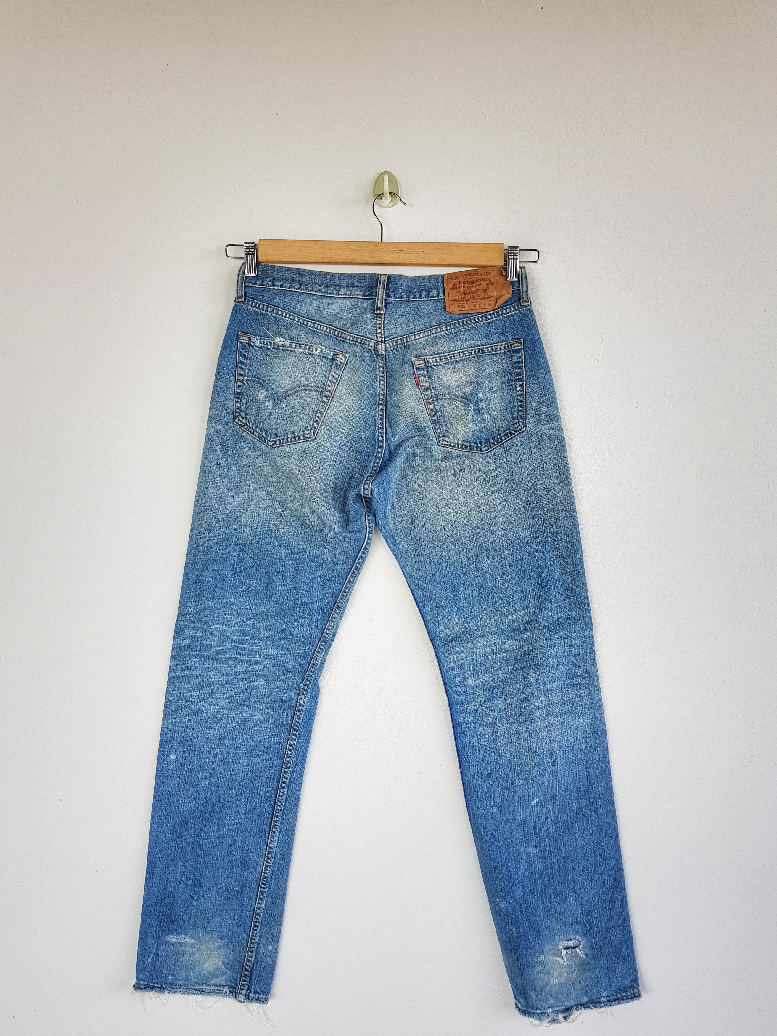 Levi's Vintage Levis 501 Distressed Jeans Levi's 501 Faded Denim Size US 32 / EU 48 - 2 Thumbnail