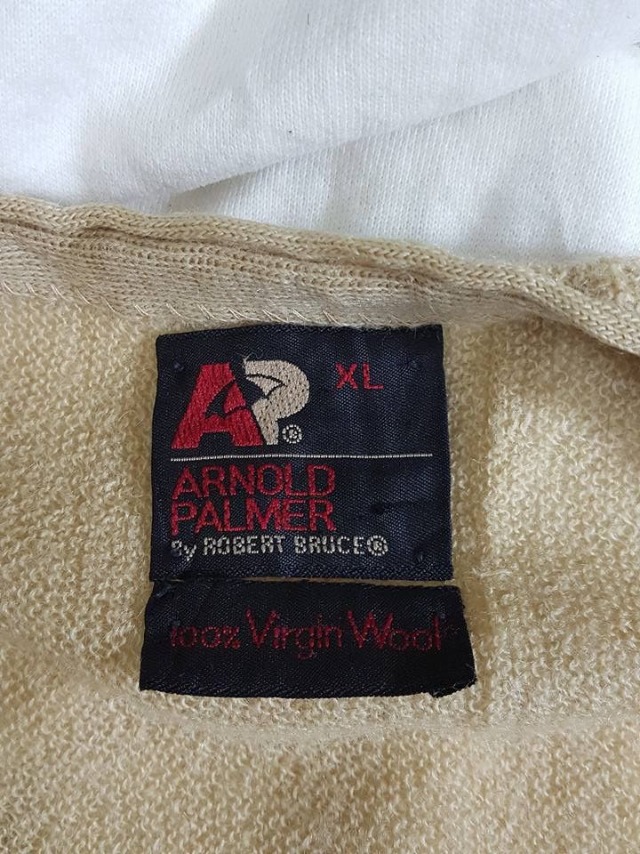 Designer × Vintage Vtg. Arnold Palmer Robert Bruce 100% Virgin Wool V Neck Size US XL / EU 56 / 4 - 3 Thumbnail