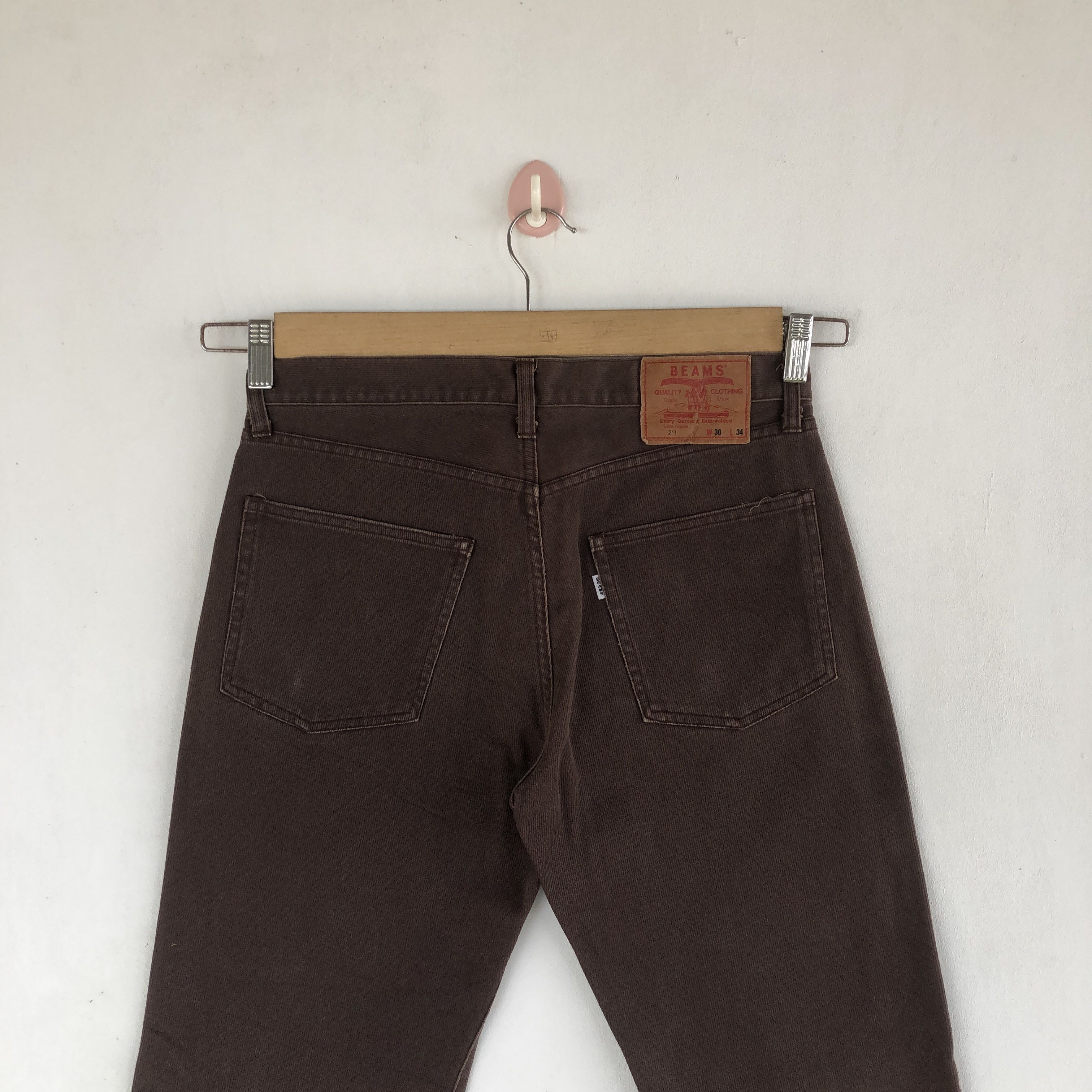 Beams Plus Vintage Beam Heart Jeans Japanese Corduroy Denim Pants Size US 30 / EU 46 - 4 Thumbnail