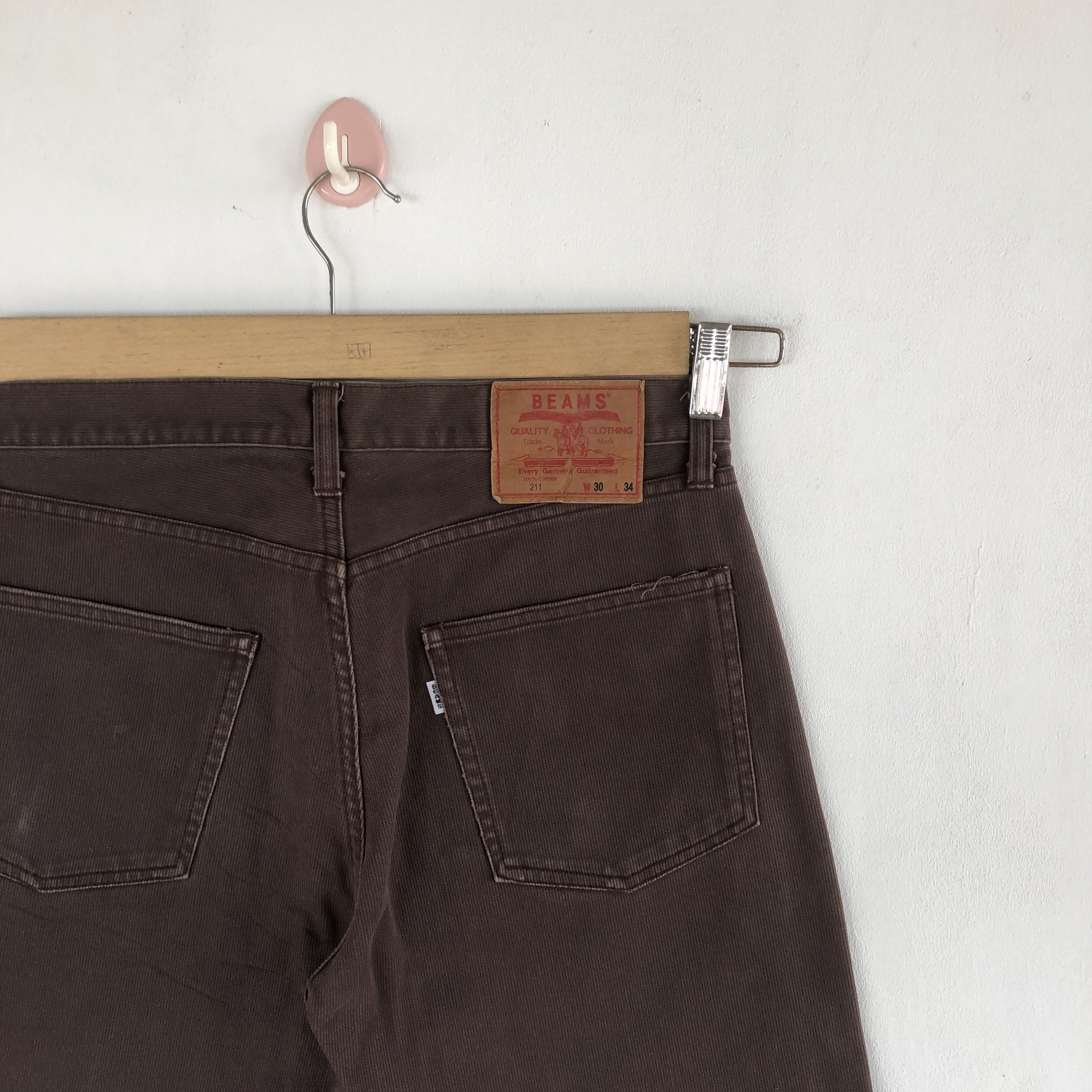 Beams Plus Vintage Beam Heart Jeans Japanese Corduroy Denim Pants Size US 30 / EU 46 - 7 Thumbnail