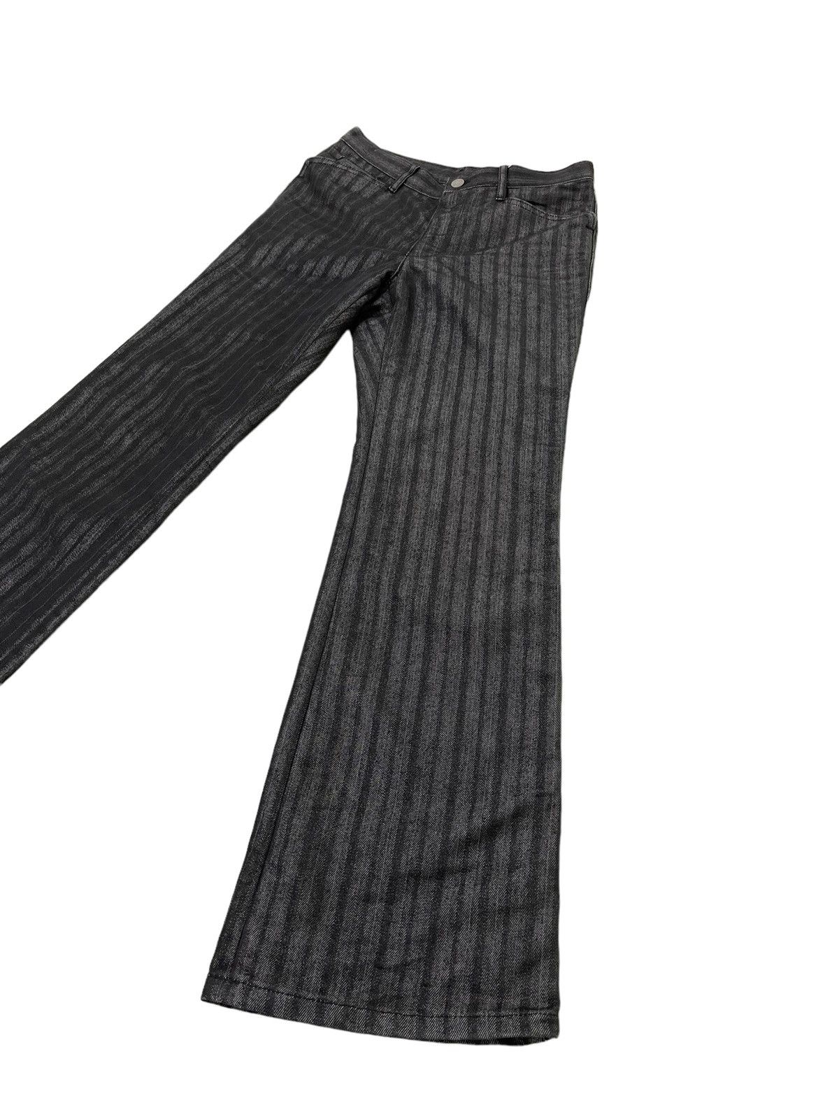 Japanese Brand Flare Jeans Striped A.S.M Japan Denim Boot Cut 5🟦1 Size US 29 - 3 Thumbnail