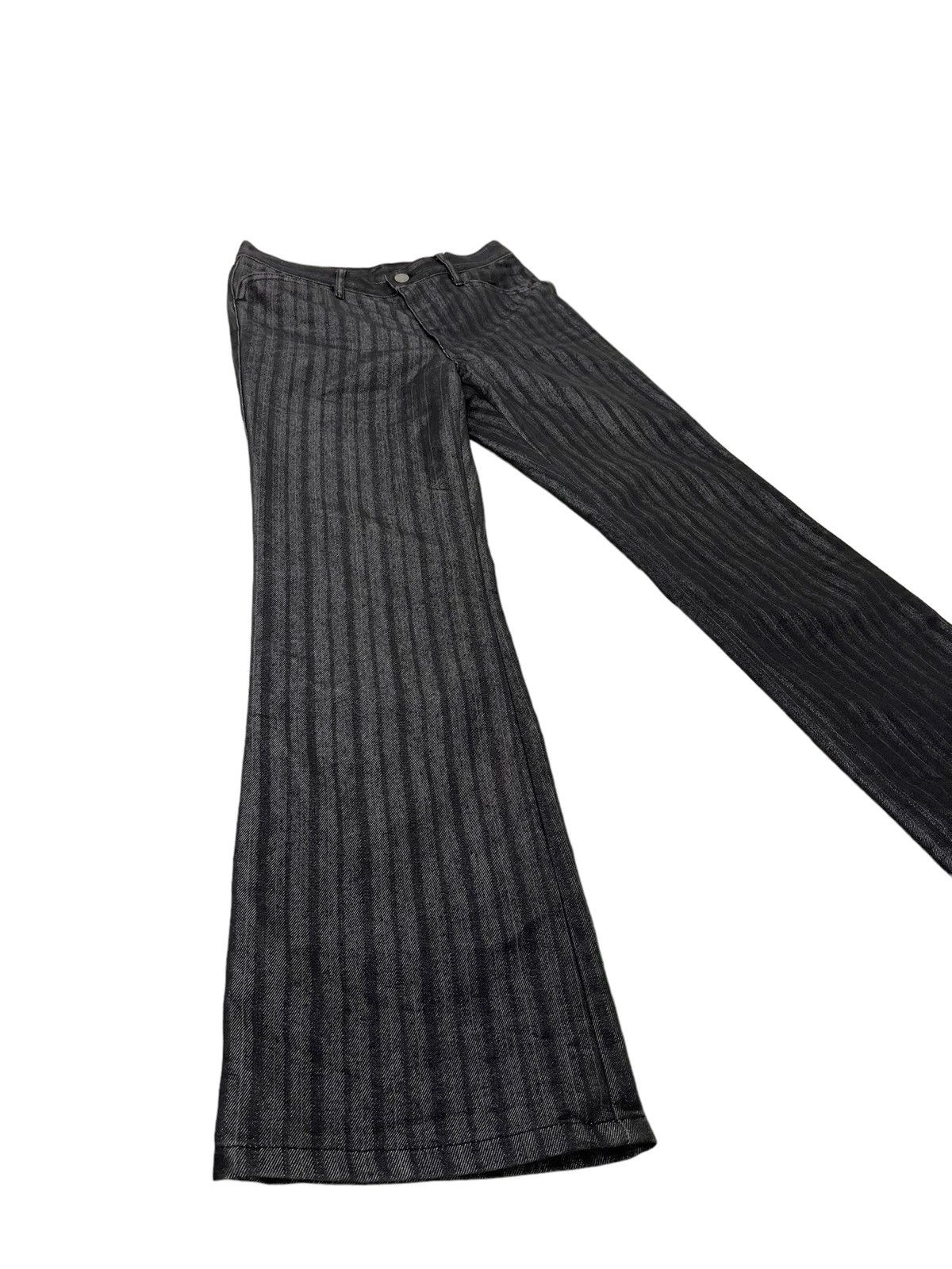 Japanese Brand Flare Jeans Striped A.S.M Japan Denim Boot Cut 5🟦1 Size US 29 - 1 Thumbnail