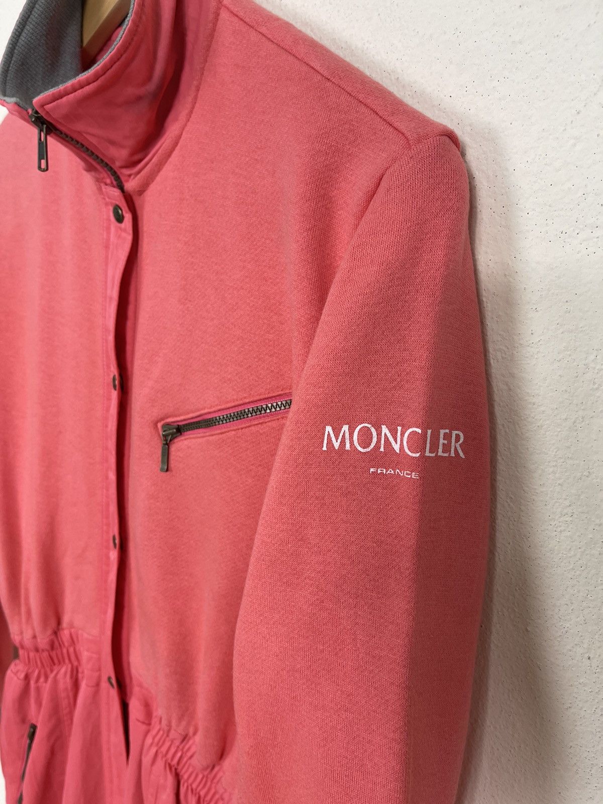 If Six Was Nine Vintage Moncler Red Coverall Pink Jumpsuit Size US 27 - 8 Thumbnail