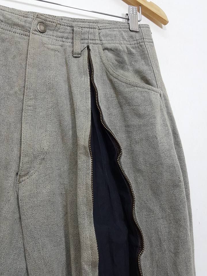 Designer × Japanese Brand DOMON Vertical Thigh Zipper Style Trouser Pant Size US 27 - 8 Thumbnail