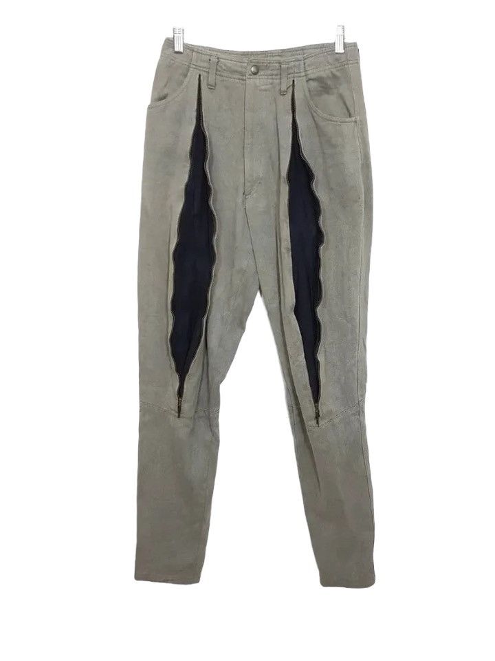 Designer × Japanese Brand DOMON Vertical Thigh Zipper Style Trouser Pant Size US 27 - 1 Thumbnail
