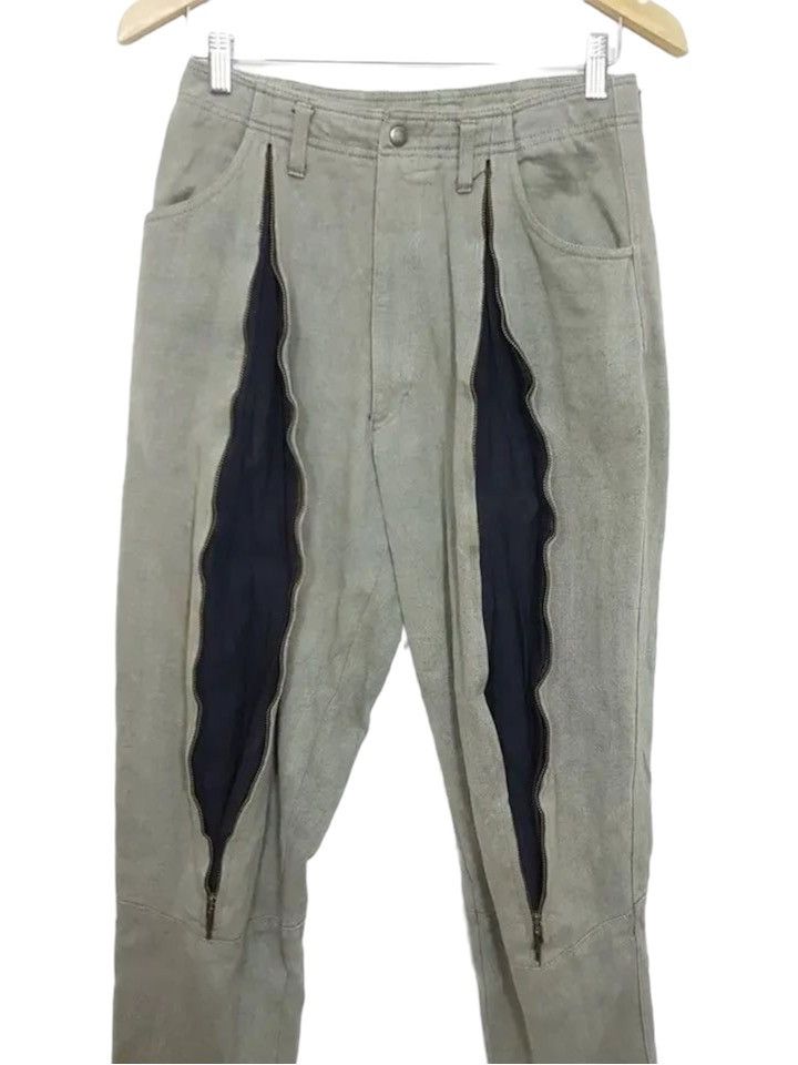 Designer × Japanese Brand DOMON Vertical Thigh Zipper Style Trouser Pant Size US 27 - 2 Thumbnail