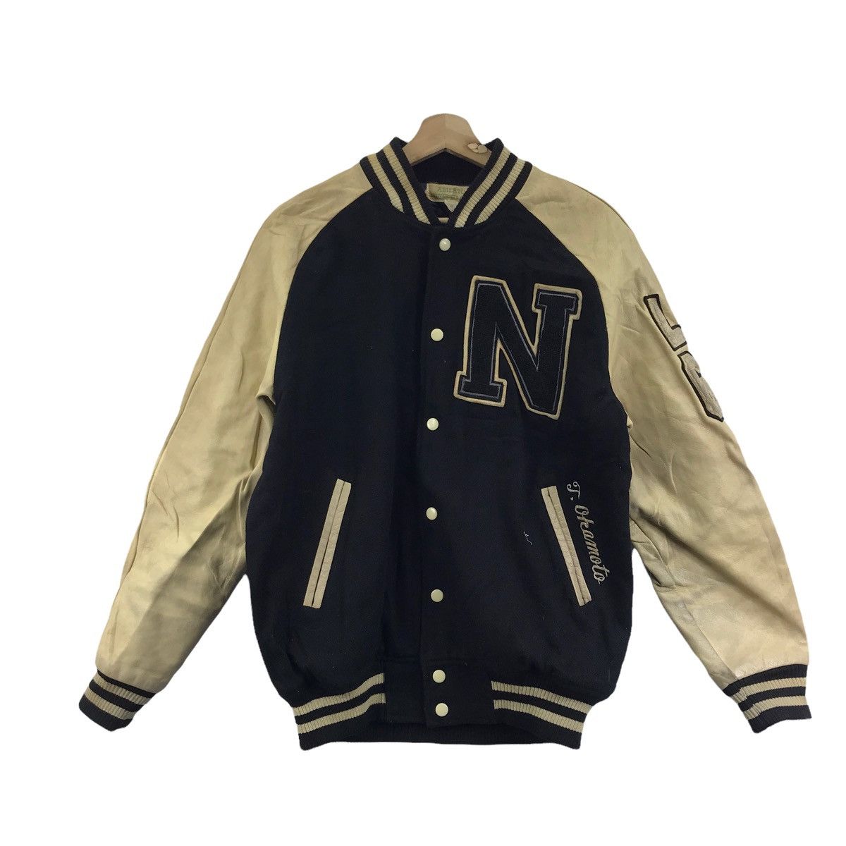 Vintage ABIERTO UNIVERSITY CLUB B.R.B.C American Football Leather Size US L / EU 52-54 / 3 - 3 Thumbnail