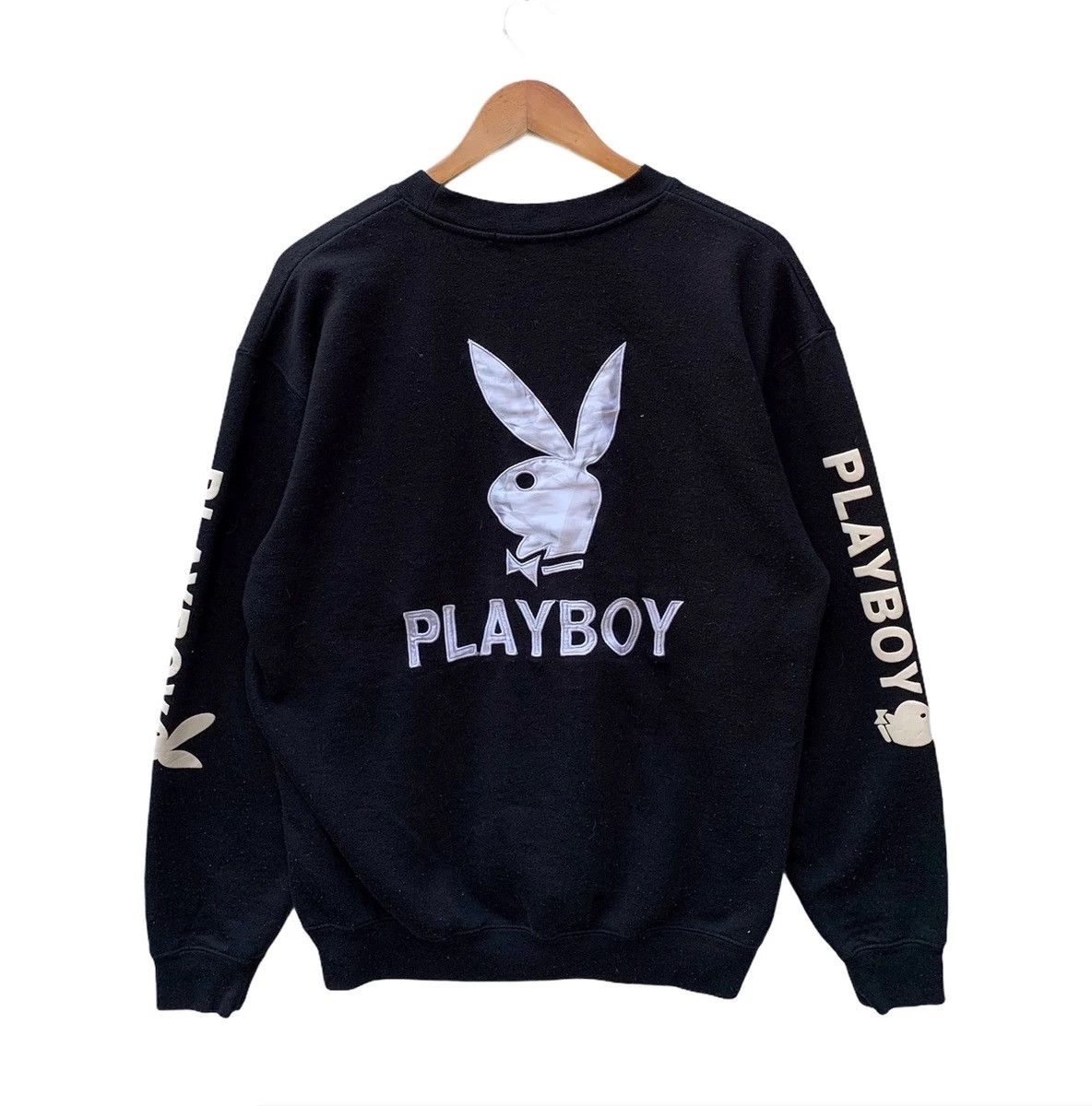 Pre-owned Playboy X Vintage Playboy Crewneck Pullover Sweatshirt In Black