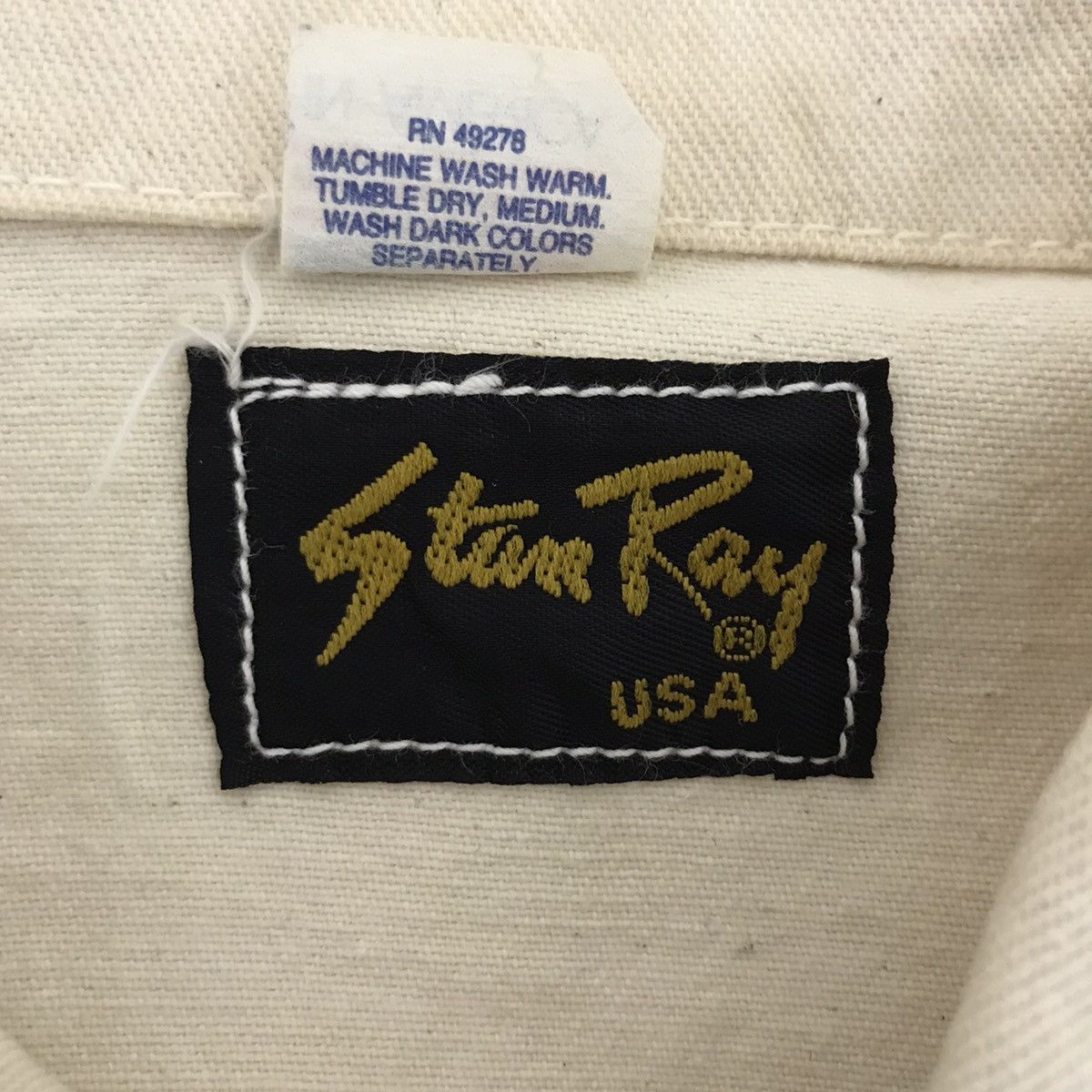 Vintage Vintage 80s STAN RAY USA Khaki Chore Jeans Jacket Size US S / EU 44-46 / 1 - 4 Thumbnail