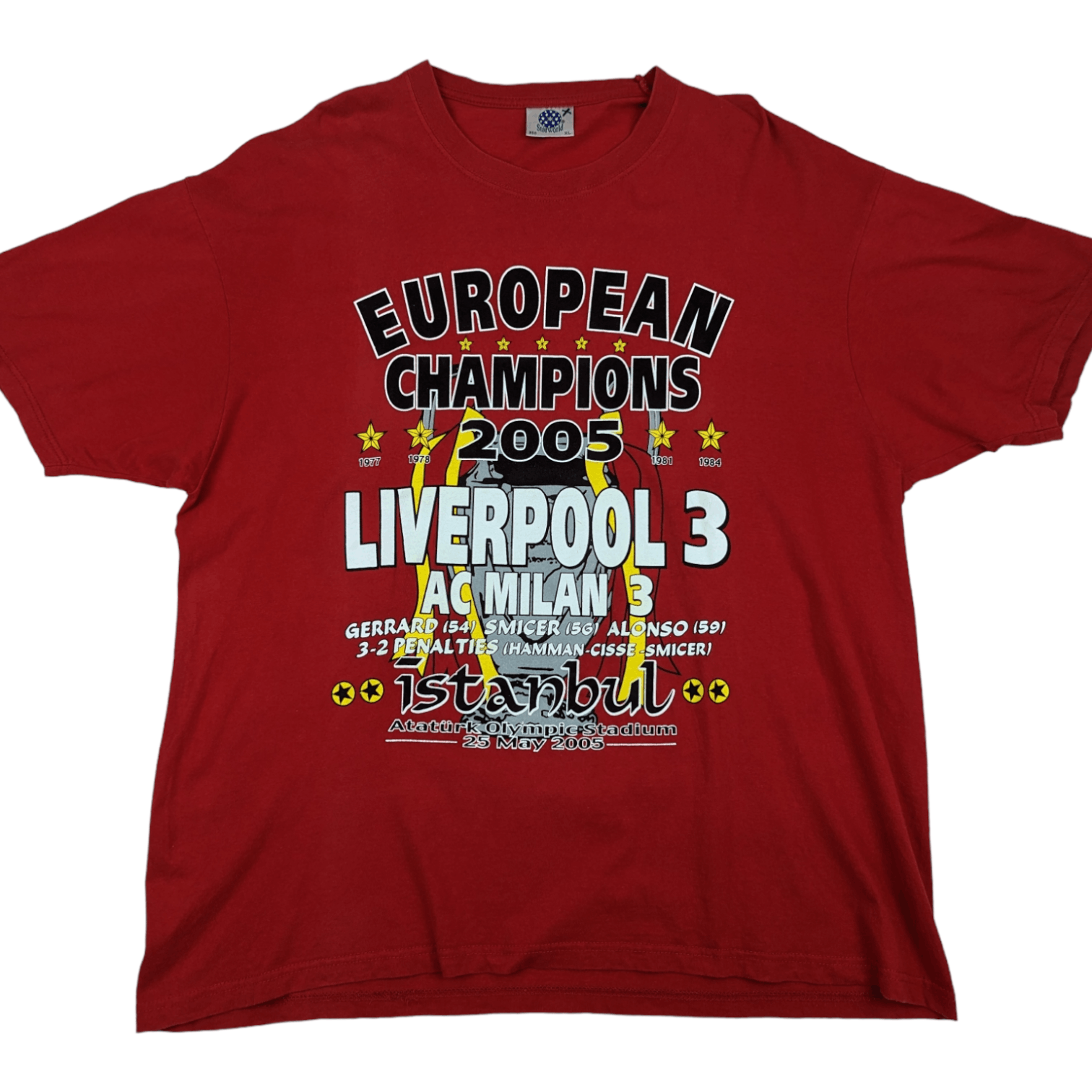 Vintage Vintage 2003 LIVERPOOL Uefa Champion League Final T-Shirt Size US XL / EU 56 / 4 - 2 Thumbnail