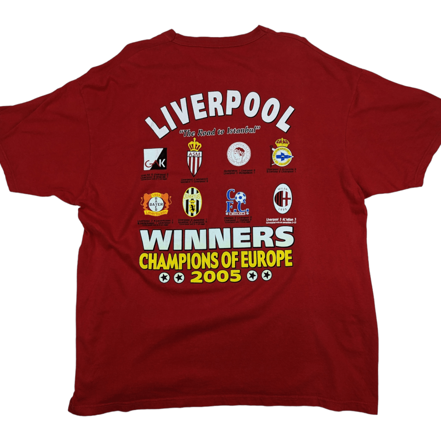 Vintage Vintage 2003 LIVERPOOL Uefa Champion League Final T-Shirt Size US XL / EU 56 / 4 - 7 Thumbnail