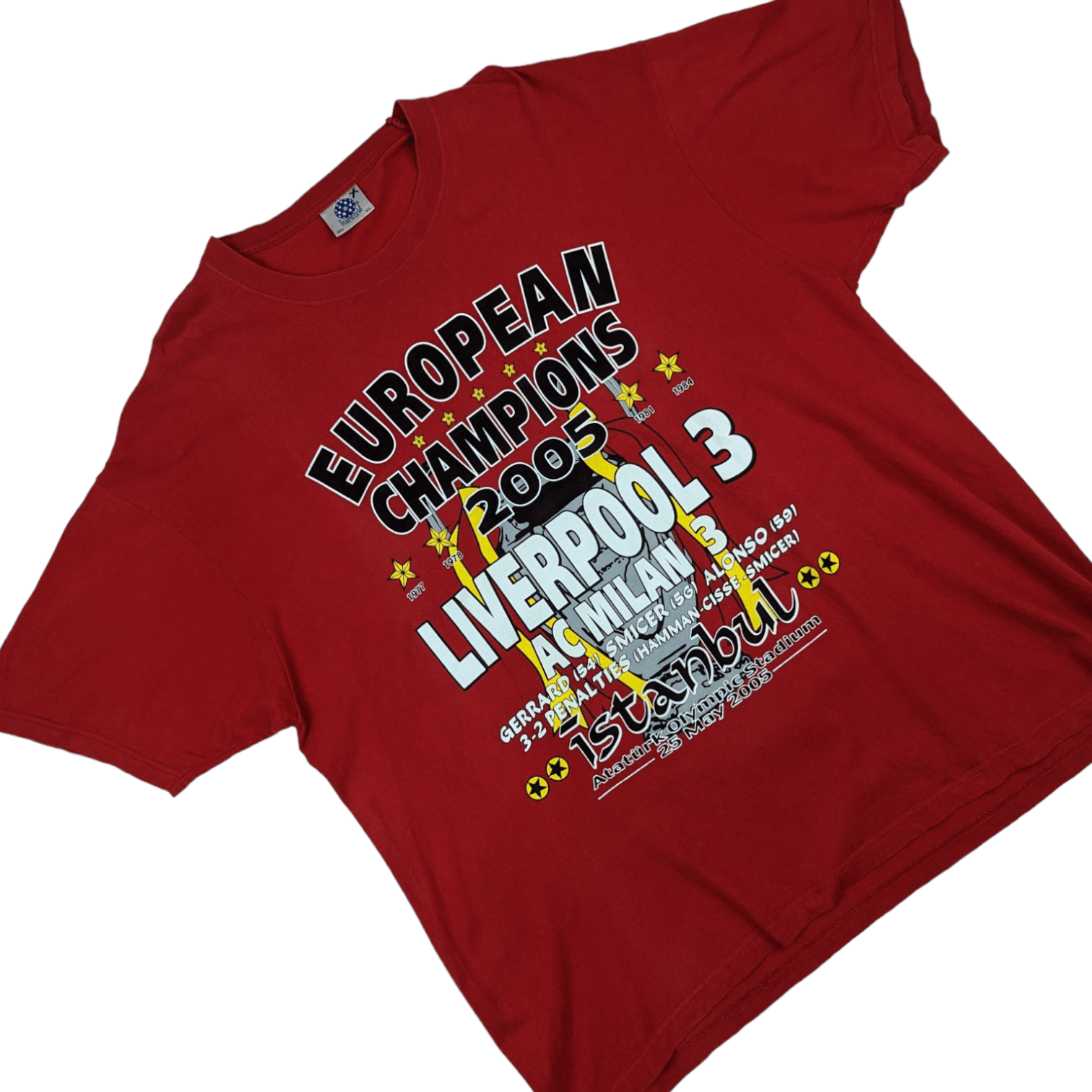 Vintage Vintage 2003 LIVERPOOL Uefa Champion League Final T-Shirt Size US XL / EU 56 / 4 - 3 Thumbnail
