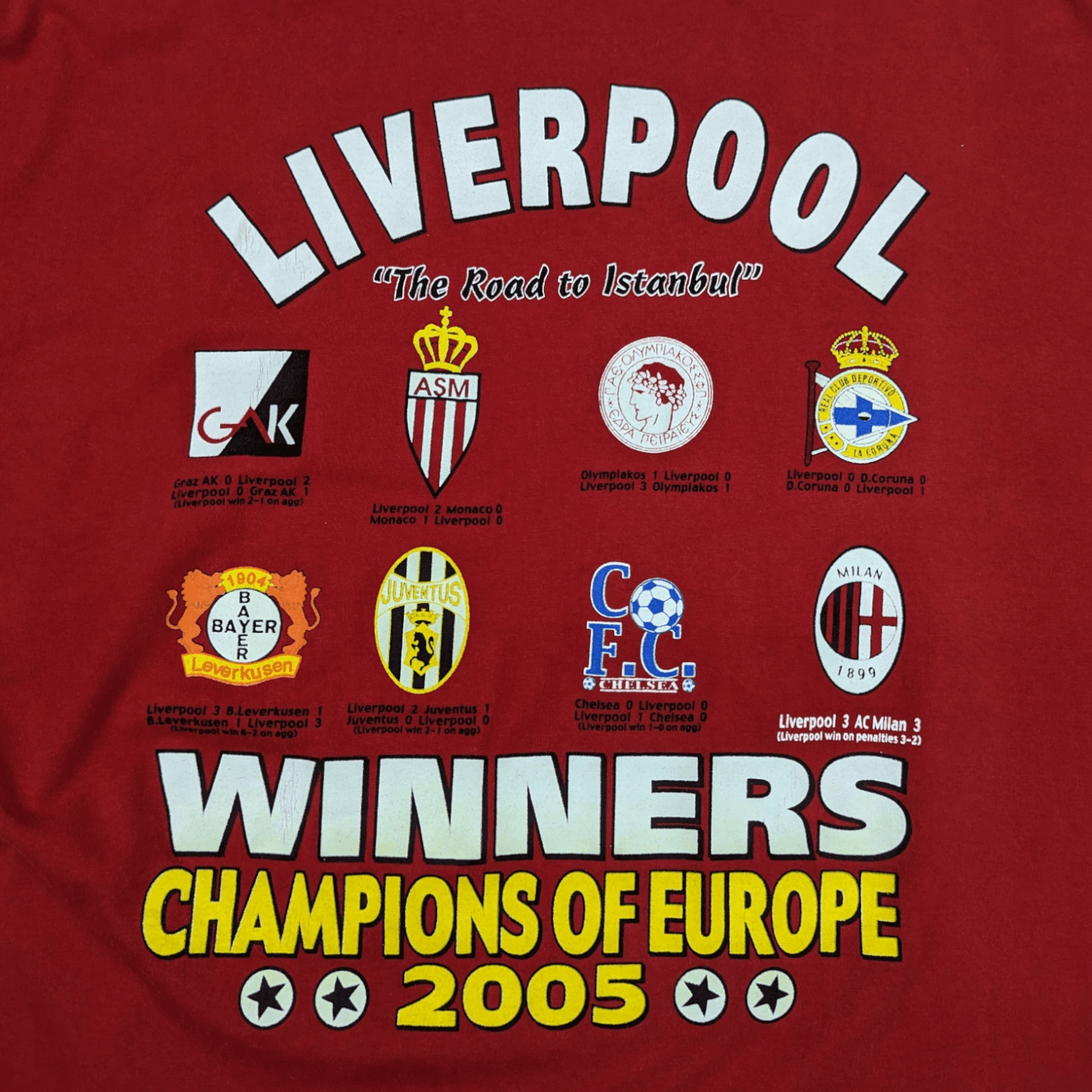Vintage Vintage 2003 LIVERPOOL Uefa Champion League Final T-Shirt Size US XL / EU 56 / 4 - 6 Thumbnail