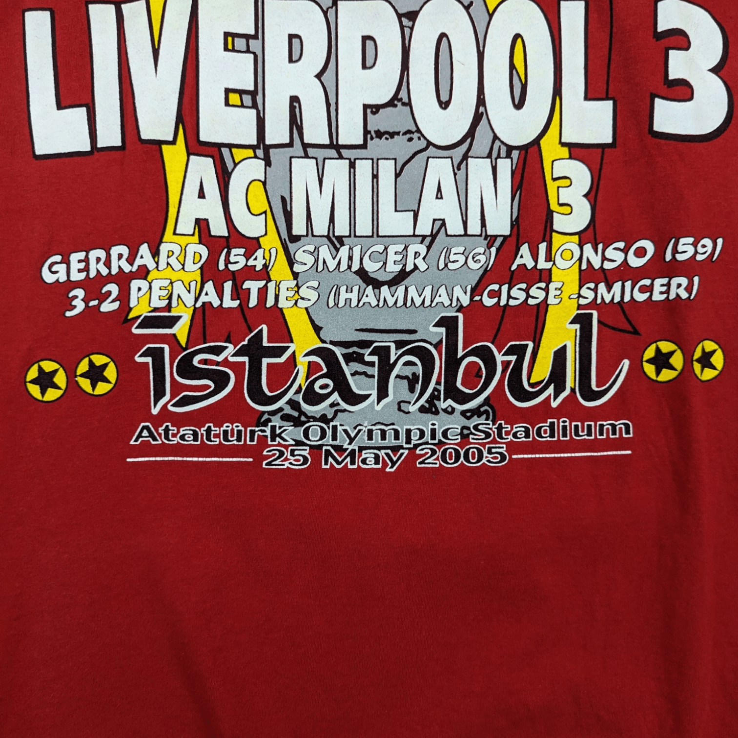 Vintage Vintage 2003 LIVERPOOL Uefa Champion League Final T-Shirt Size US XL / EU 56 / 4 - 4 Thumbnail