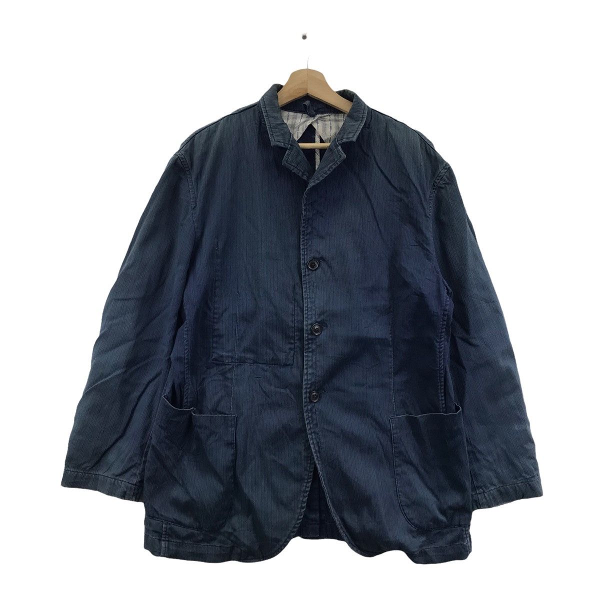 Kansai Yamamoto KANSAI JEANS YAMAMOTO Indigo Japanese Brand Jeans CoatJacket Size US L / EU 52-54 / 3 - 1 Thumbnail