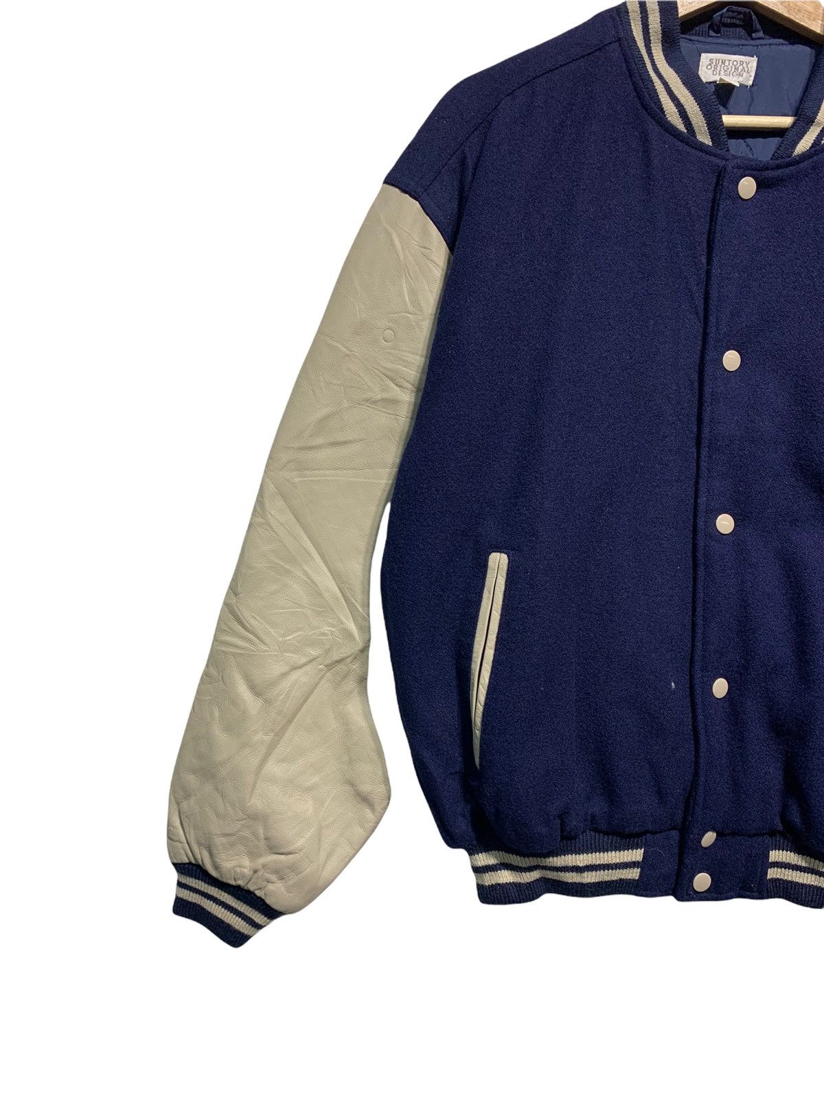 Japanese Brand 🔥VTG SUNTORY BOSS WOOL/LEATHER VARSITY JACKETS Size US L / EU 52-54 / 3 - 6 Thumbnail