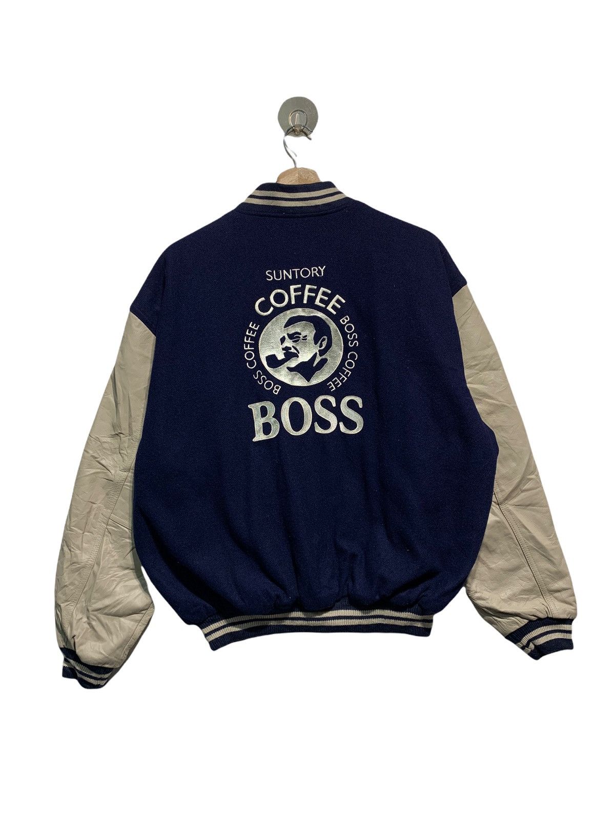 Japanese Brand 🔥VTG SUNTORY BOSS WOOL/LEATHER VARSITY JACKETS Size US L / EU 52-54 / 3 - 1 Thumbnail