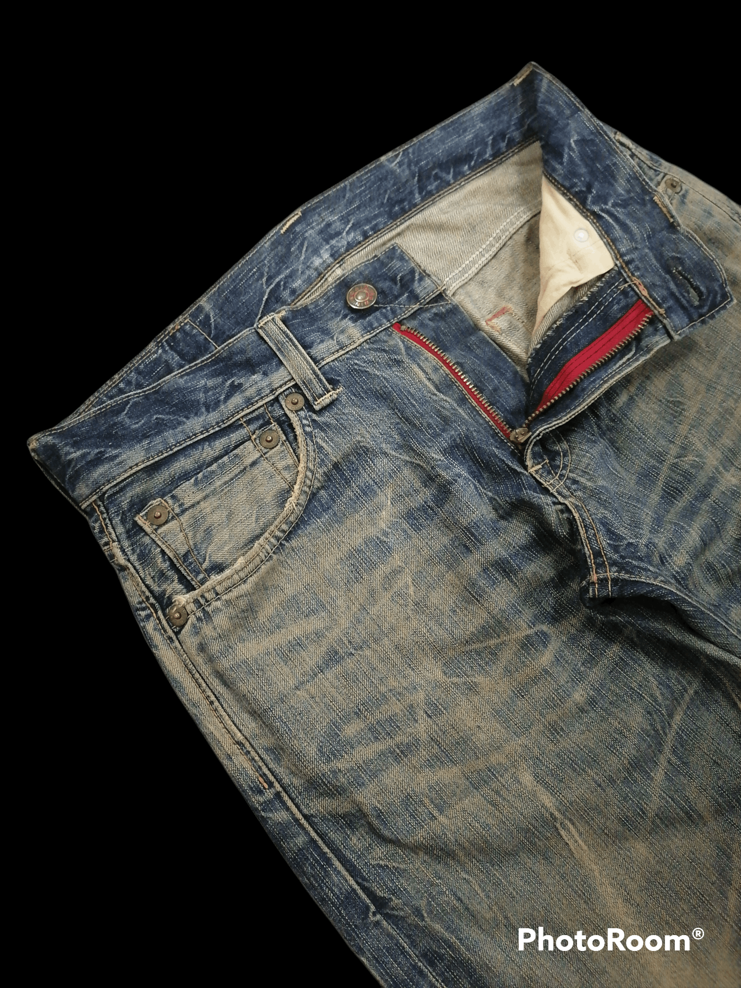 Hysteric Glamour × Japanese Brand Trashed ❗Edwin Japan Distressed Denim Pants🔥 Size US 33 - 4 Thumbnail