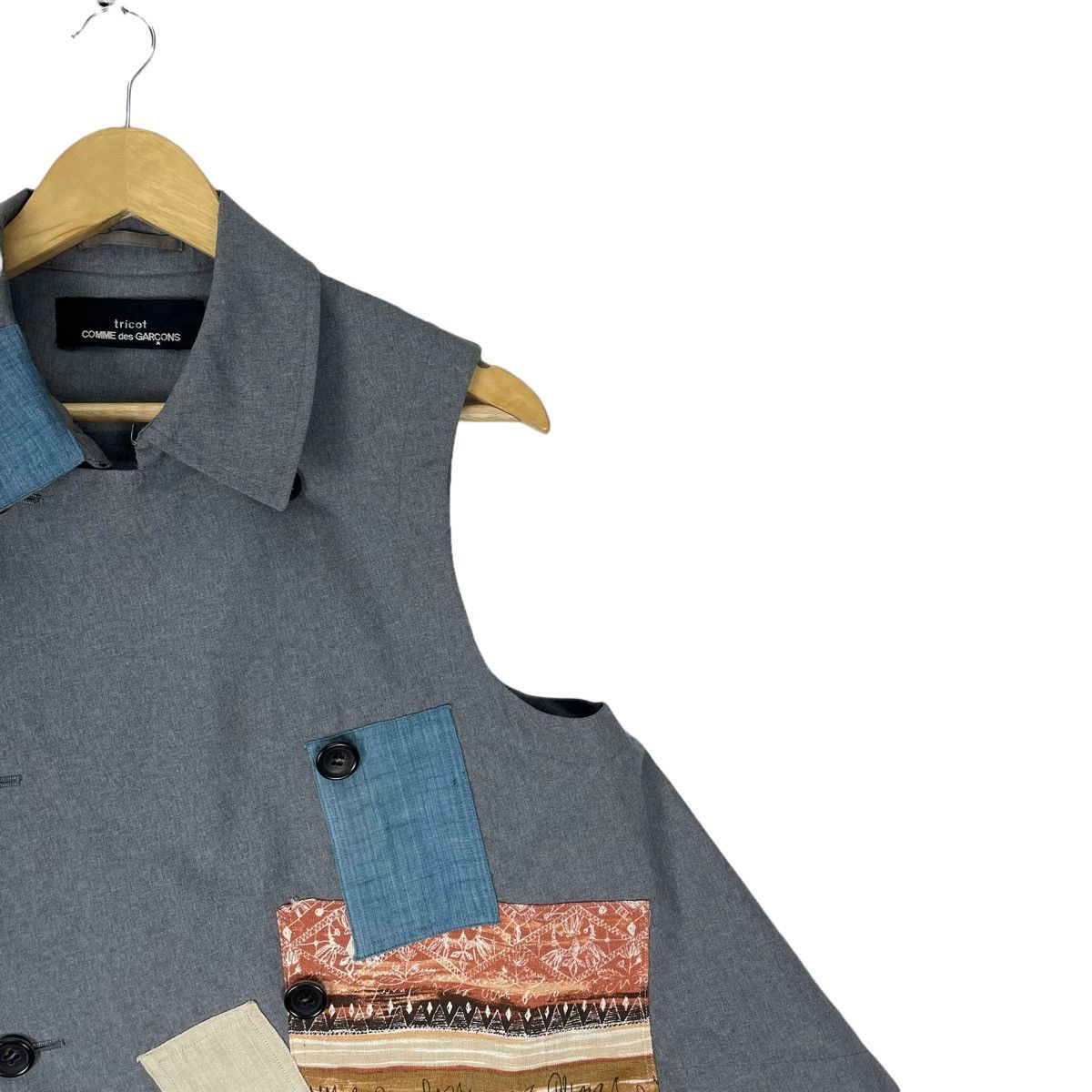Comme des Garcons 🔥CDG TRICOT SS1992 PATCHWORK VEST JACKET Size US M / EU 48-50 / 2 - 3 Thumbnail