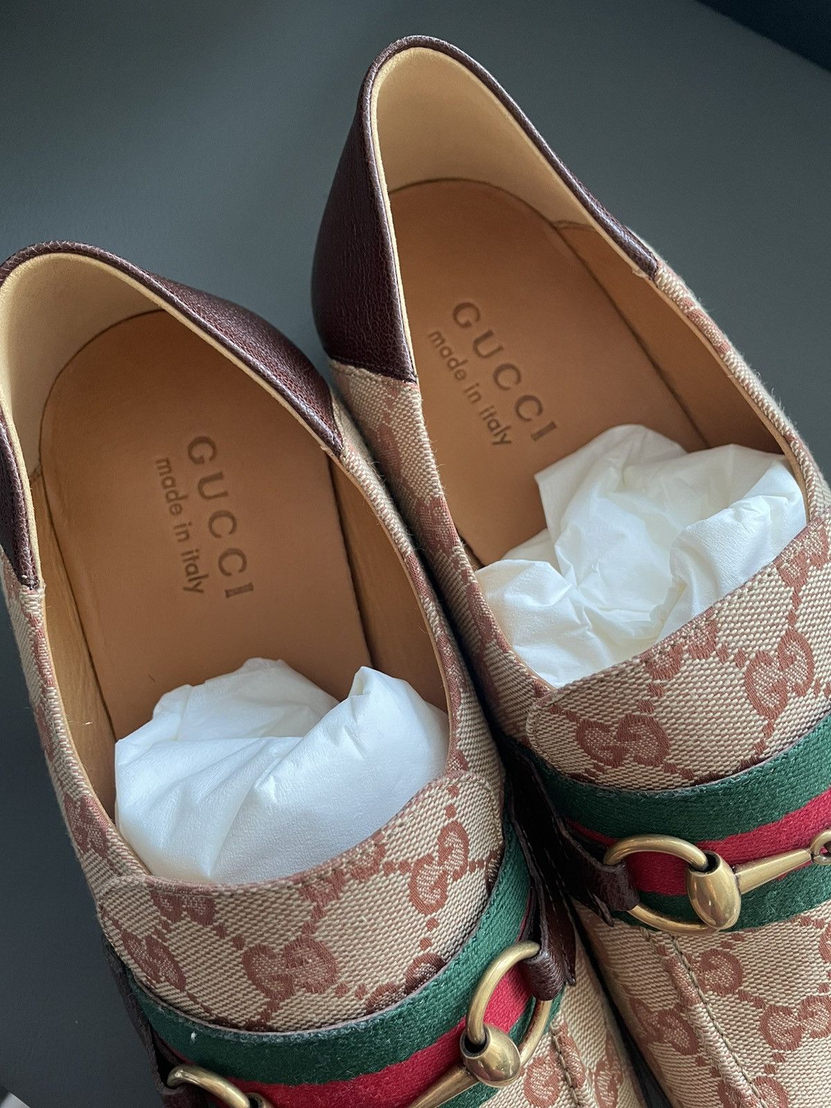 Gucci Brand New Limited Super Runway Iconic GG Logo Leather Loafer Size US 10 / EU 43 - 15 Thumbnail