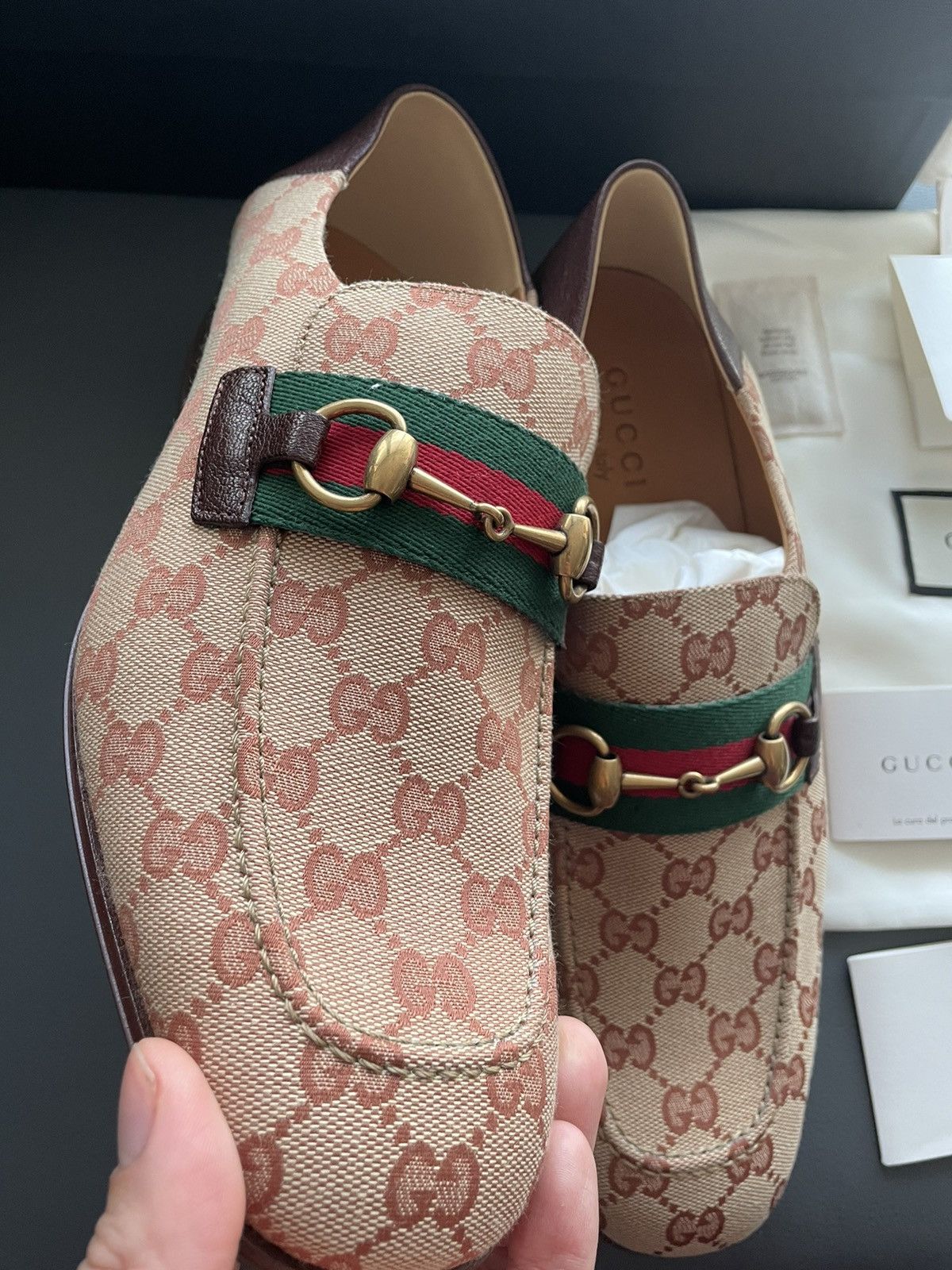Gucci Brand New Limited Super Runway Iconic GG Logo Leather Loafer Size US 10 / EU 43 - 25 Thumbnail