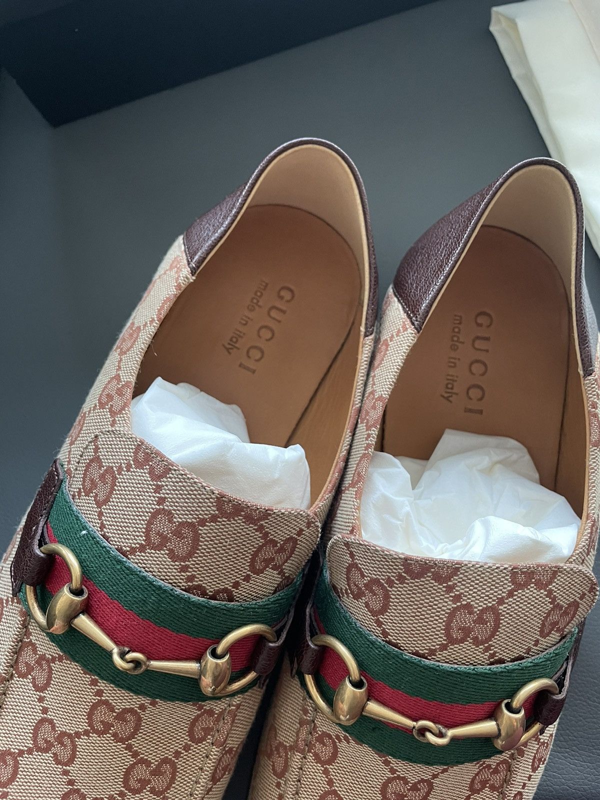 Gucci Brand New Limited Super Runway Iconic GG Logo Leather Loafer Size US 10 / EU 43 - 13 Thumbnail