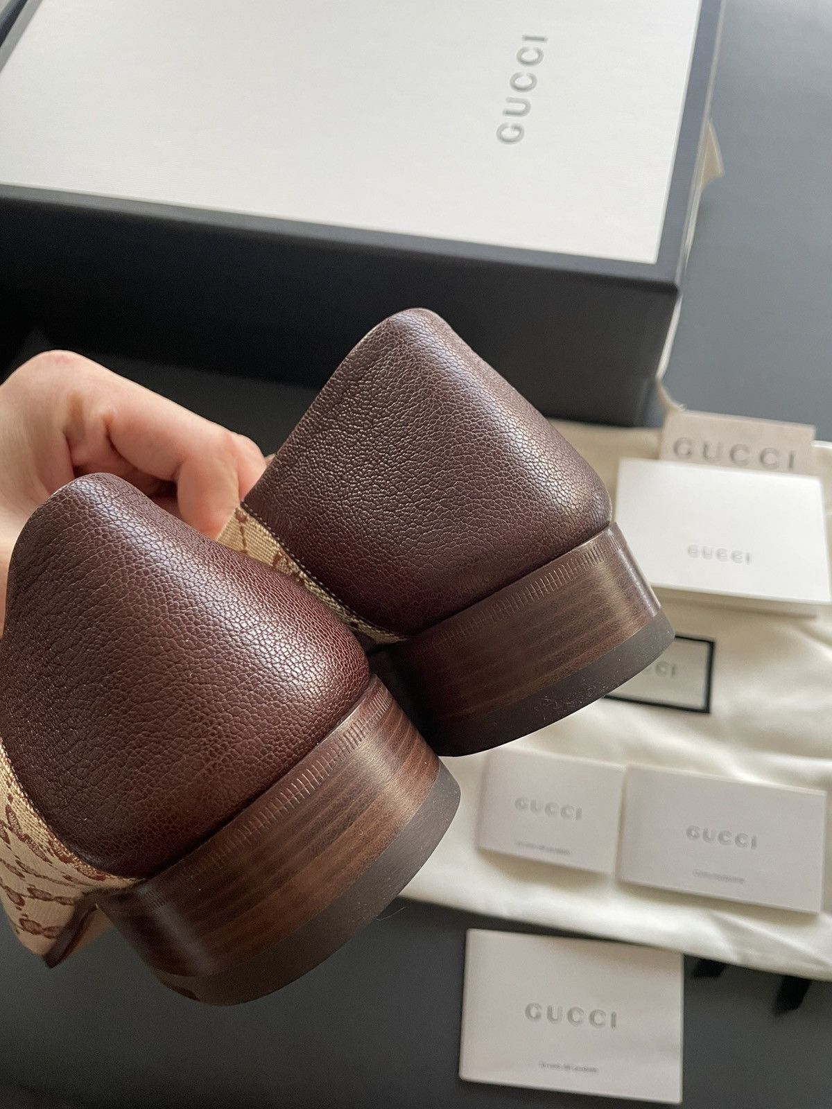Gucci Brand New Limited Super Runway Iconic GG Logo Leather Loafer Size US 10 / EU 43 - 18 Thumbnail