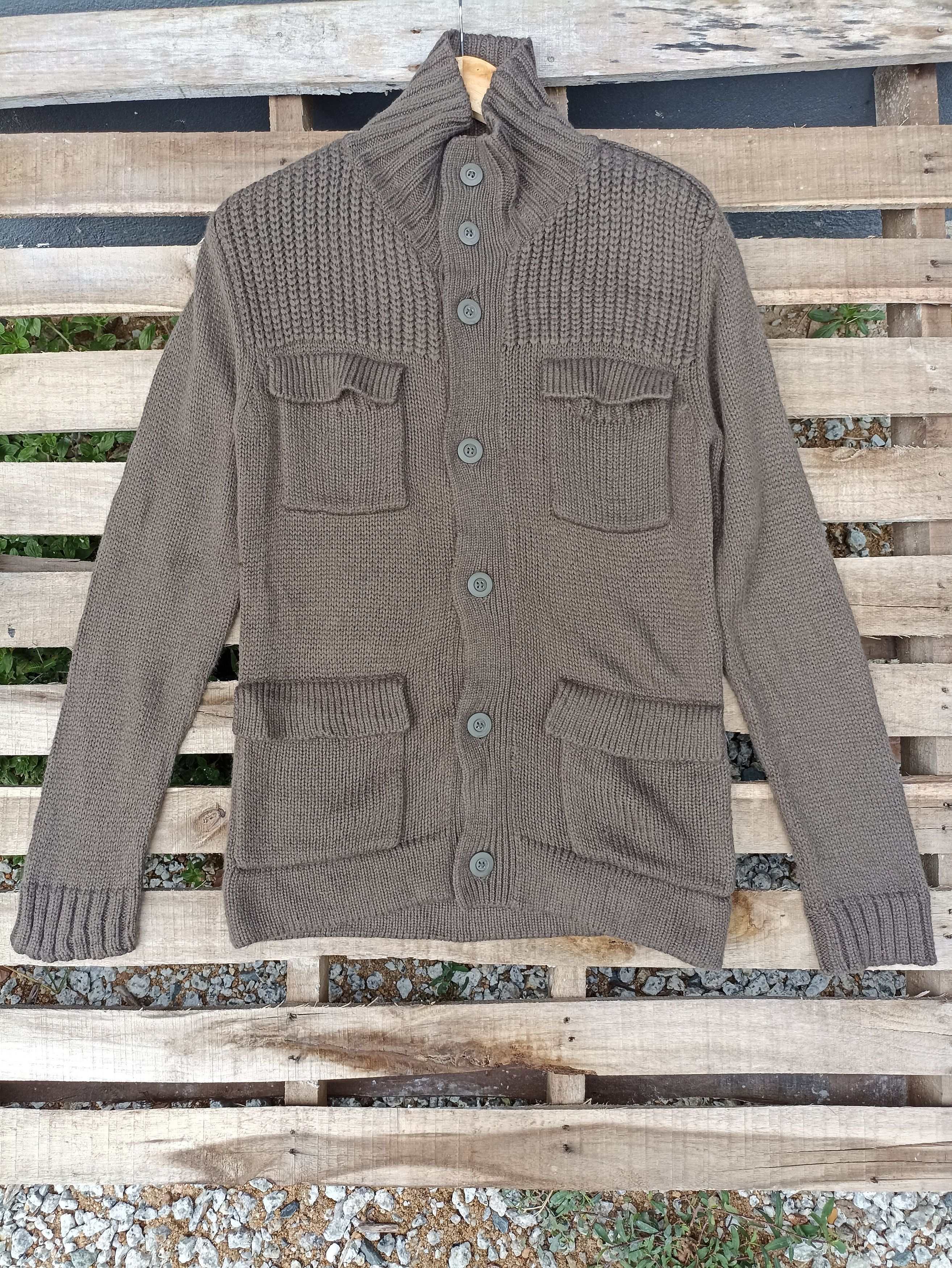 image of Vintage Japan Brand Utility Sweater in Army Green, Men's (Size Small)