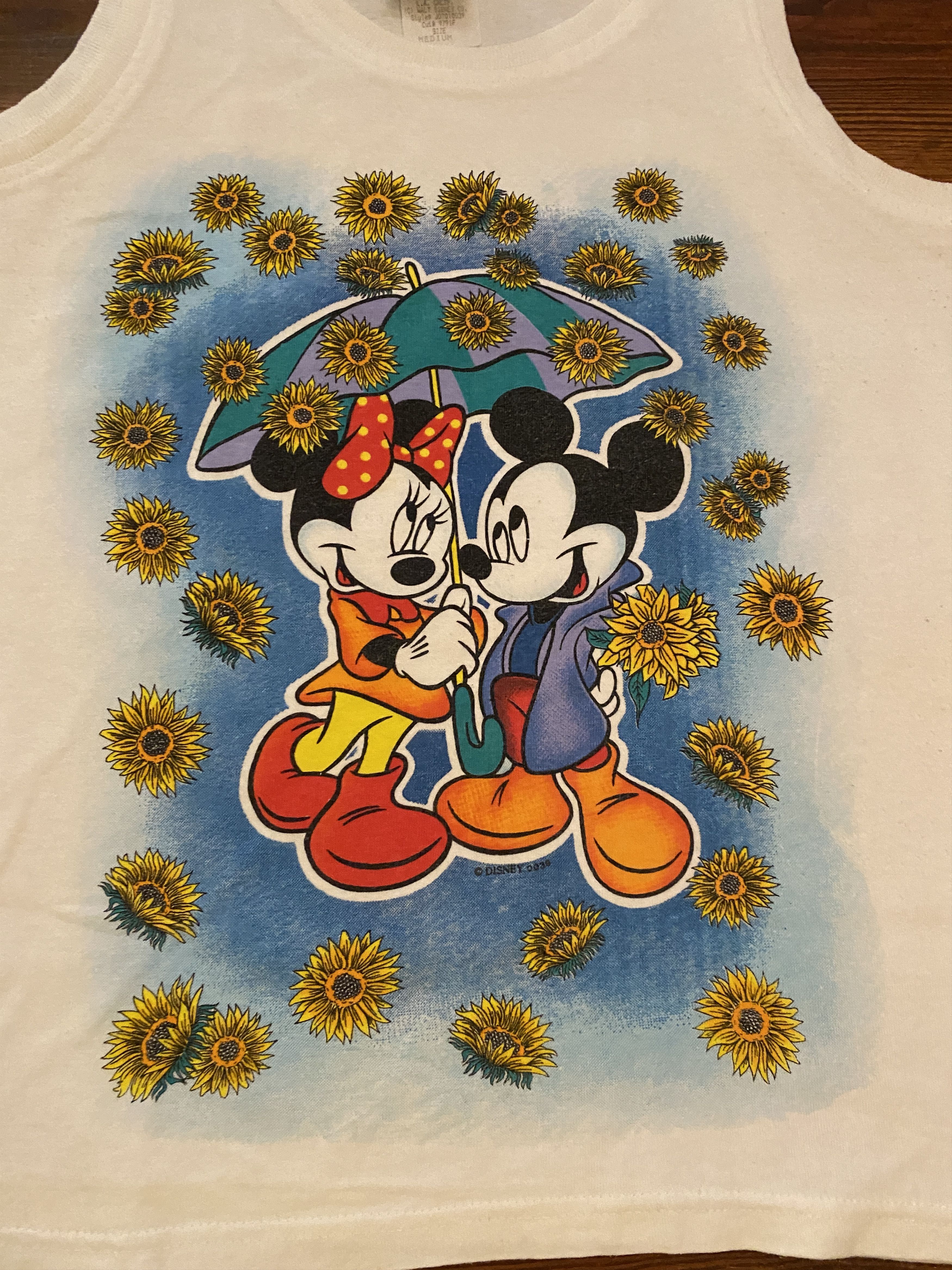 Disney × Mickey Mouse × Vintage Vintage 90's Mickey & Minnie Big Image Disney Tank Size US XS / EU 42 / 0 - 2 Thumbnail
