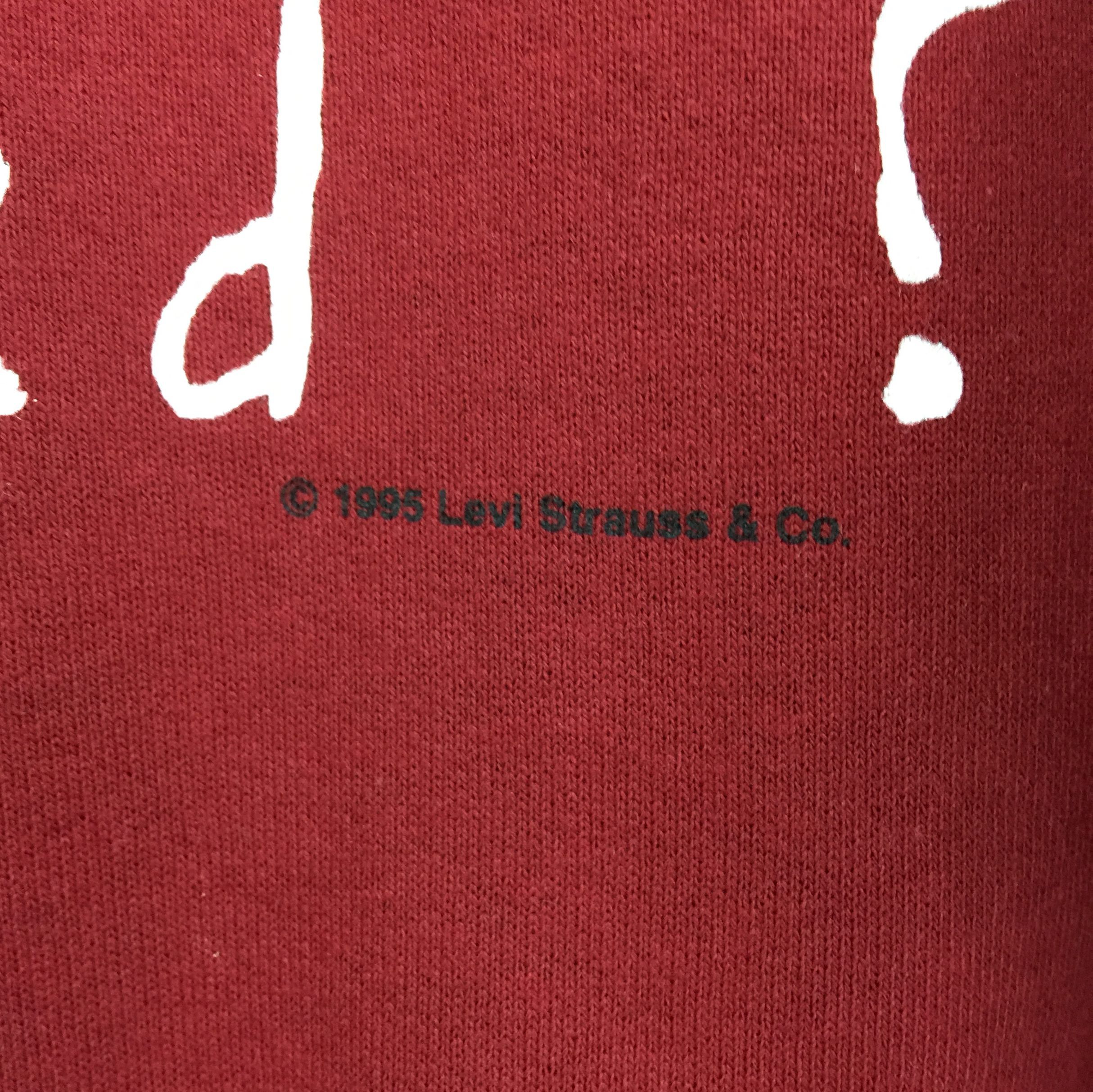 Levi's × Vintage Levis Buttoned spellout big logo vintage 90s sweatshirt Size US L / EU 52-54 / 3 - 3 Thumbnail