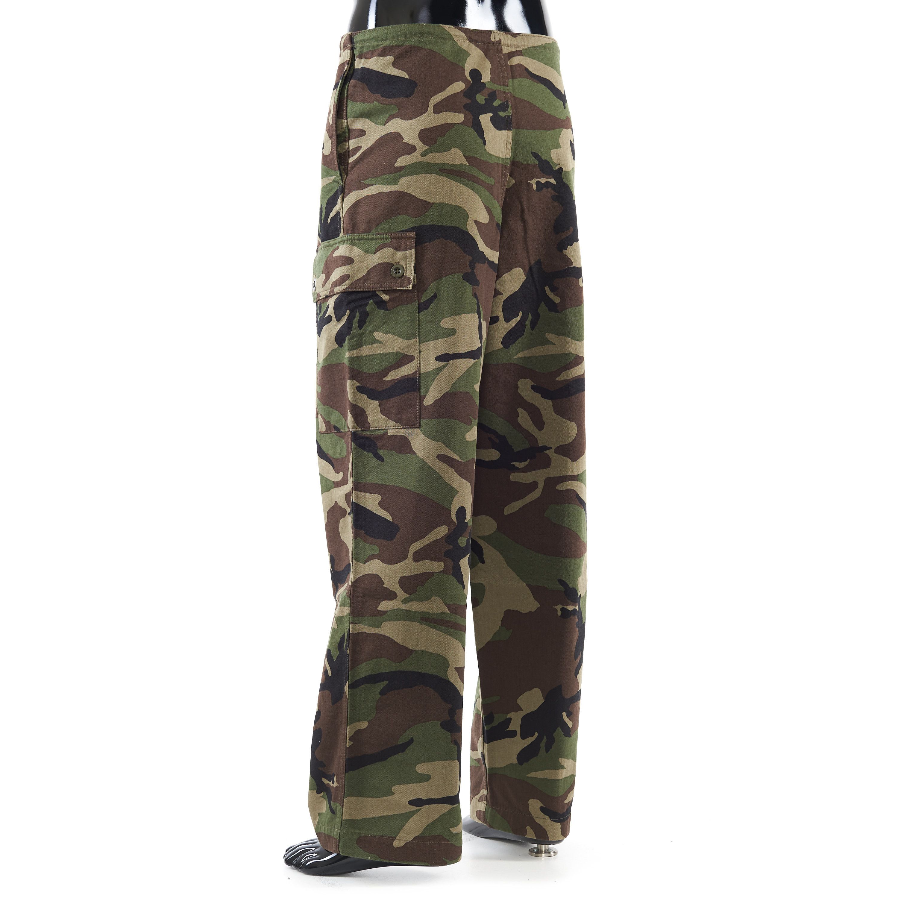 Celine Loose Cargo Pants In Camouflage Cotton Size US 32 / EU 48 - 4 Thumbnail