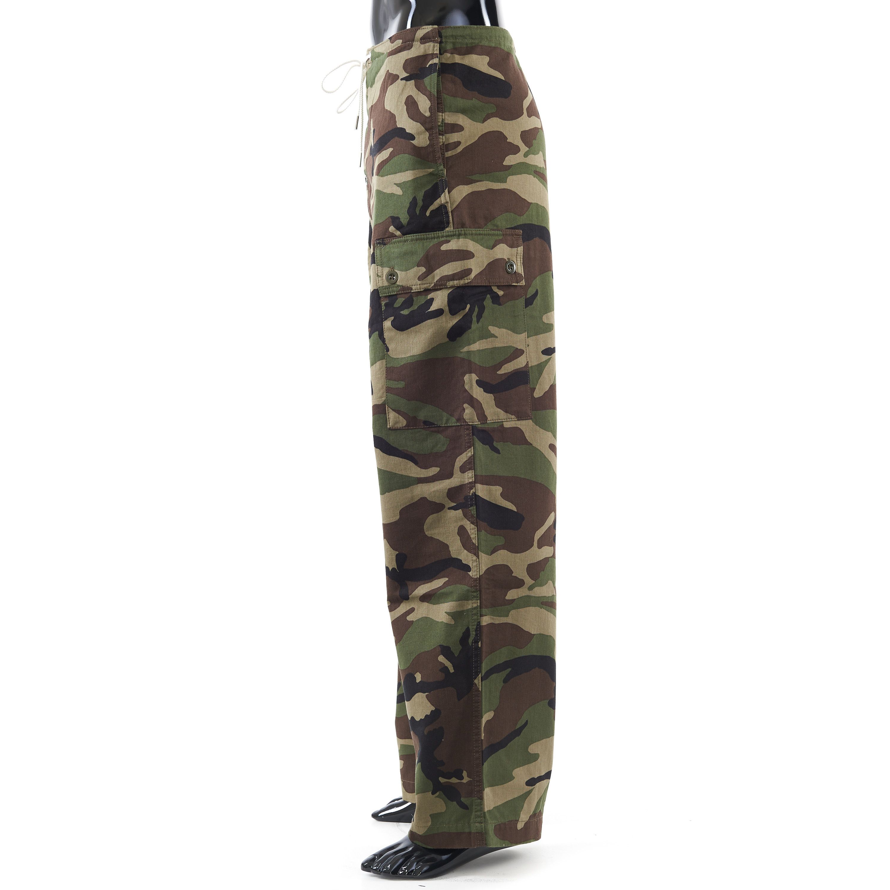 Celine Loose Cargo Pants In Camouflage Cotton Size US 32 / EU 48 - 3 Thumbnail