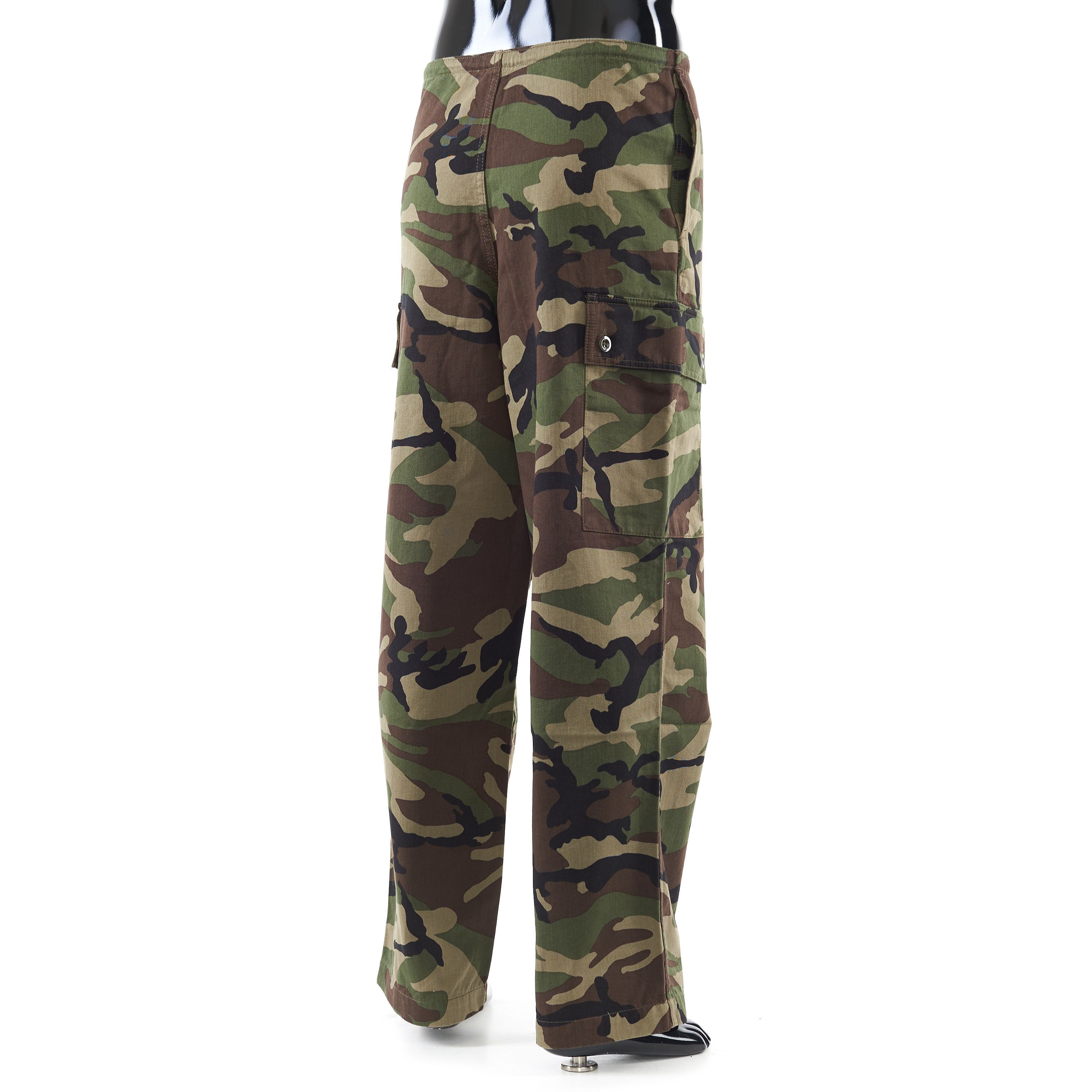 Celine Loose Cargo Pants In Camouflage Cotton Size US 32 / EU 48 - 6 Thumbnail