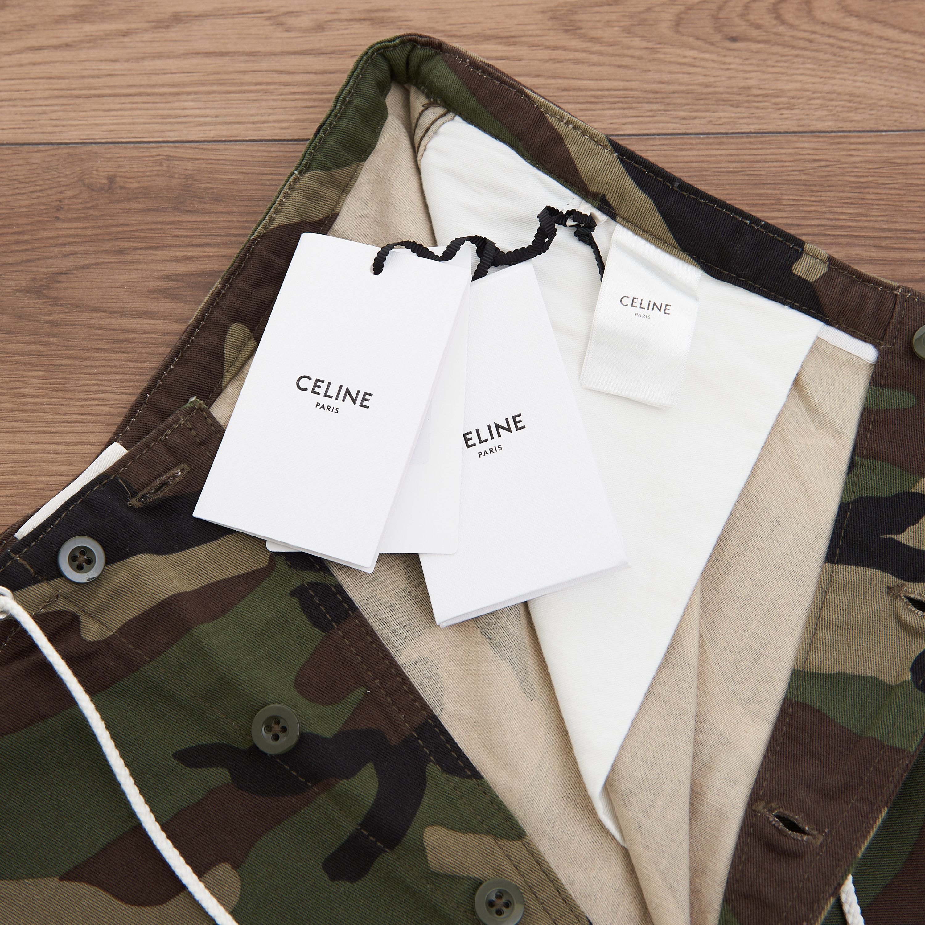 Celine Loose Cargo Pants In Camouflage Cotton Size US 32 / EU 48 - 14 Thumbnail